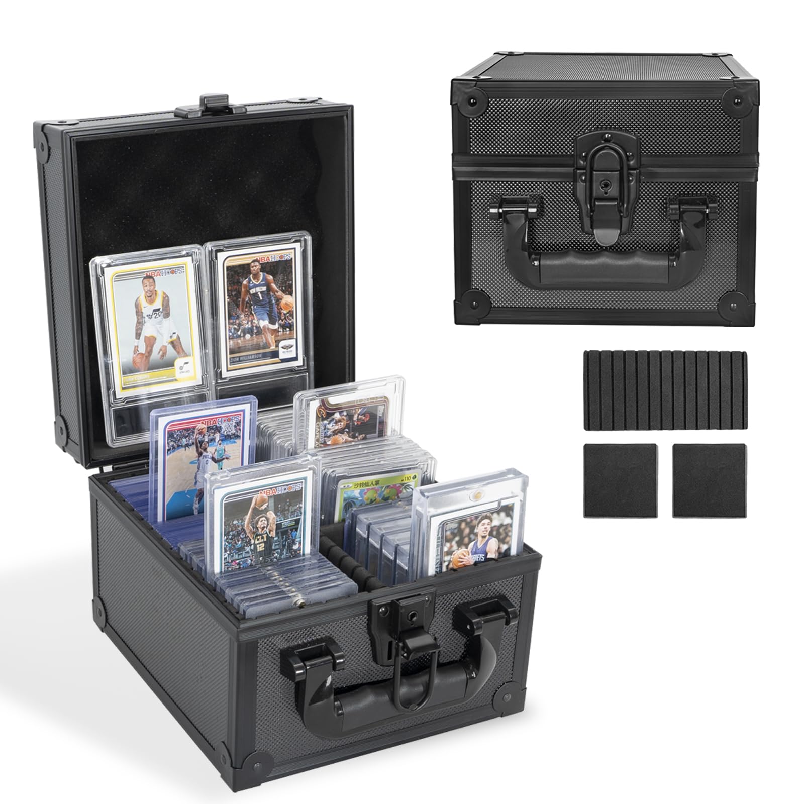 LOCKCURX Graded Card Storage Box, Aluminum PSA Slab Case with