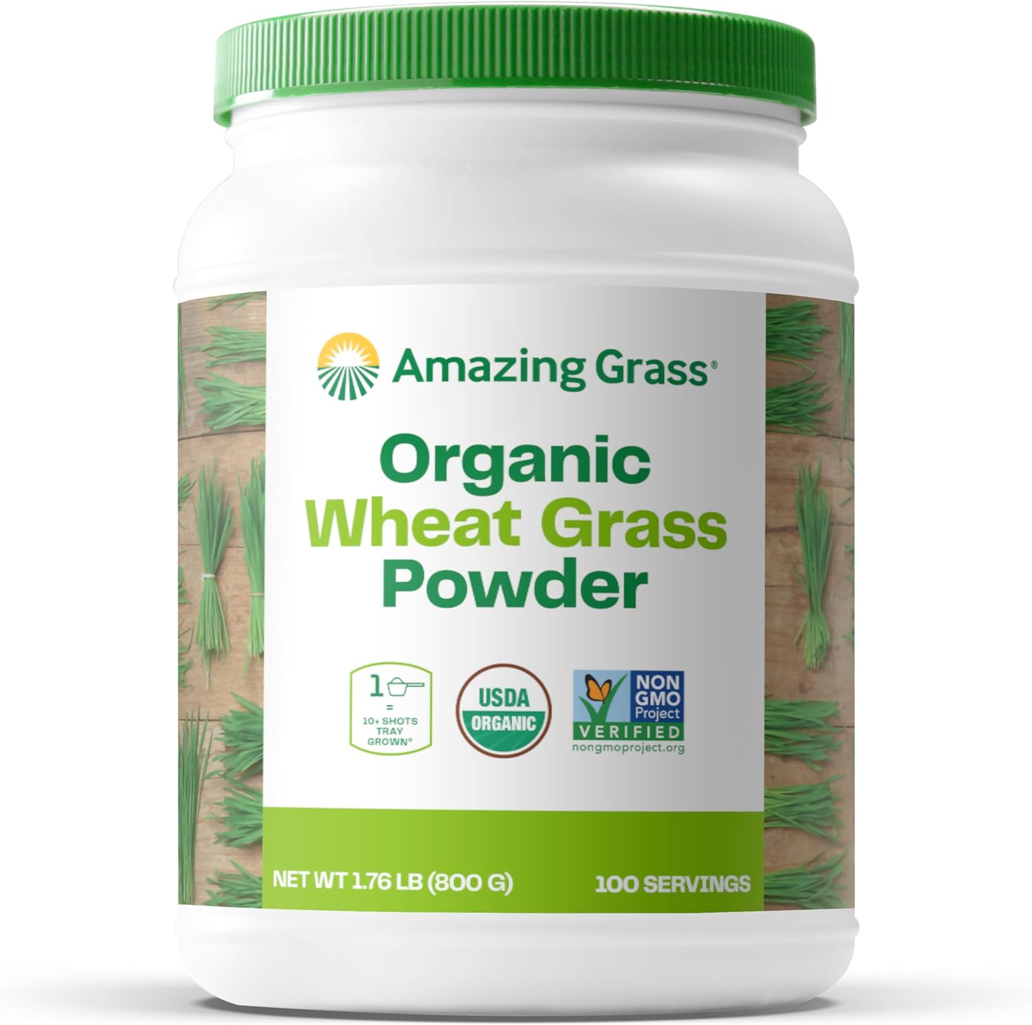 Wheat Grass Powder - 100% Organic, Whole-Leaf (Amazing Grass)