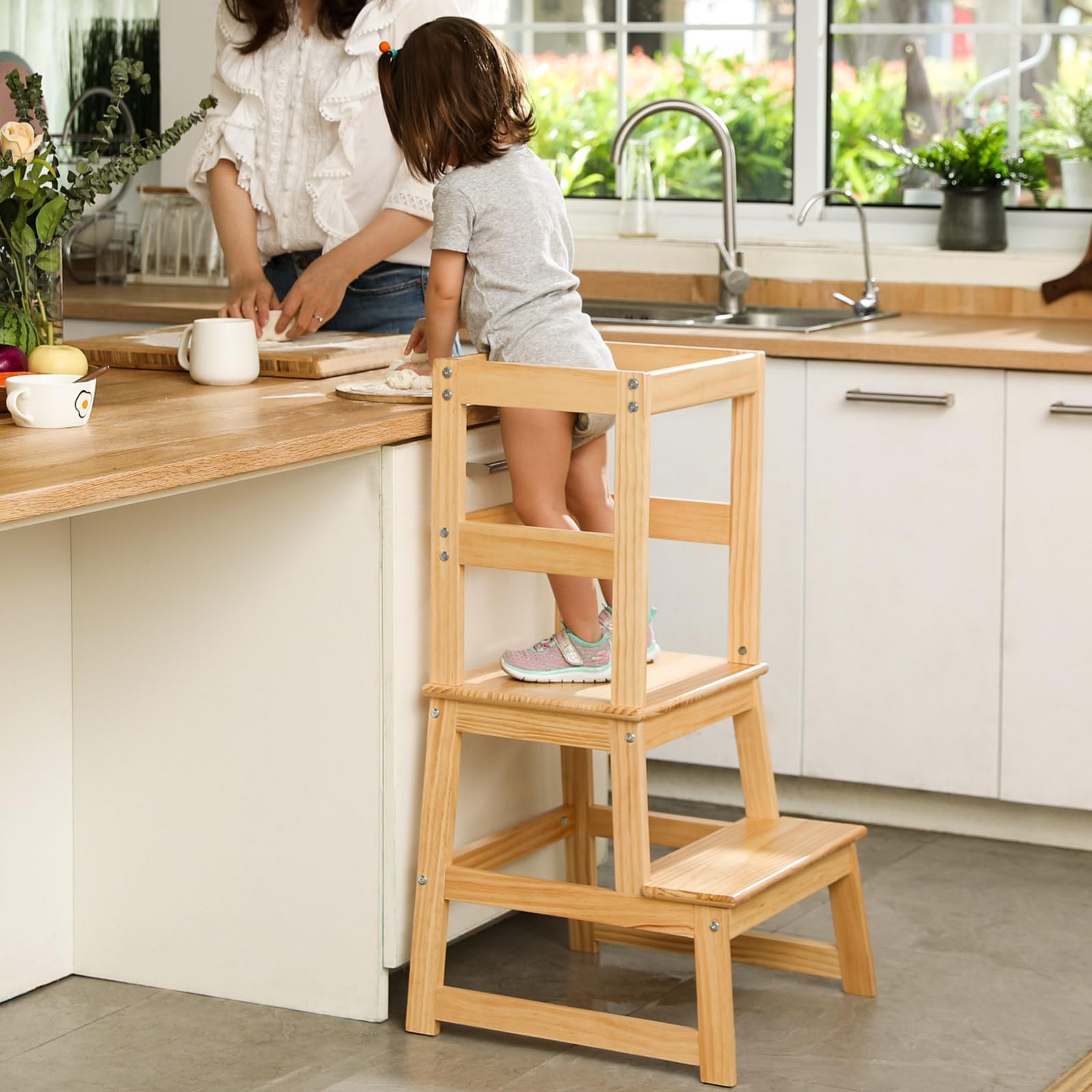 Kids Kitchen Step Stool,Baby Standing Tower for Counter and