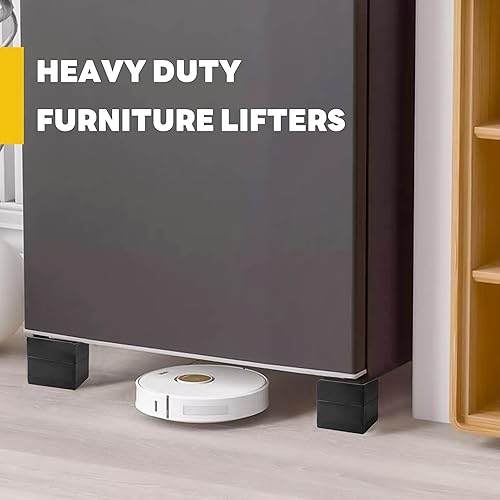 Miniatura 5 de BTSD-home Elevadores de cama resistentes ajustables para muebles, elevadores de altura de 1 o 3 pulgadas, elevadores para dormitorio, camas, sofás,