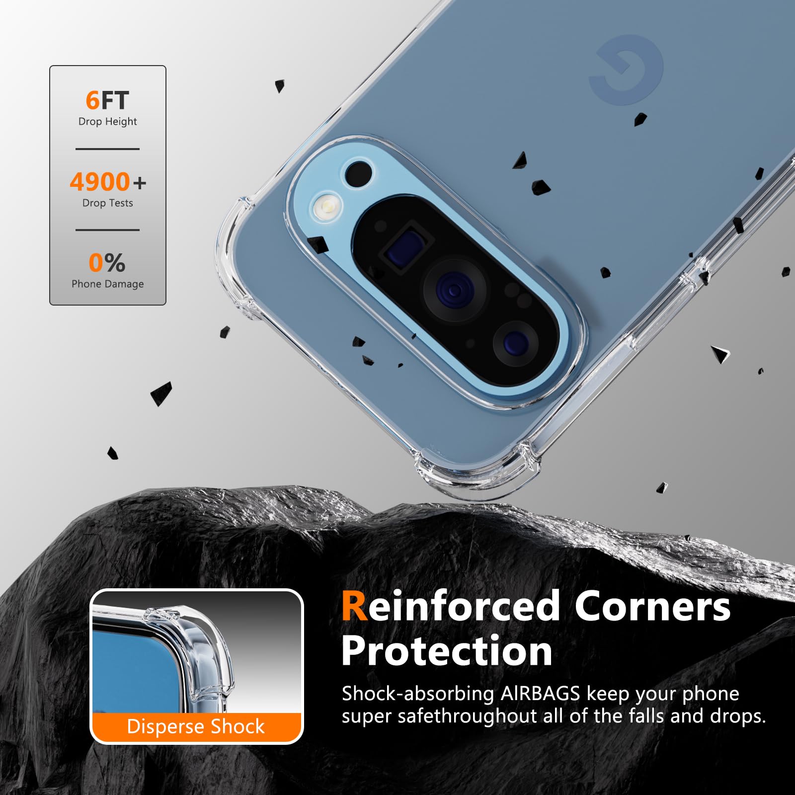 Yoedge Magnetica Trasparente Cover per Google Pixel 10 con Cordino 6,3, [Compatibile con MagSafe] Custodia con Collana Sottile Morbida Silicone TPU Antiurto Bumper Protettivo Case con Magneti, Bianco