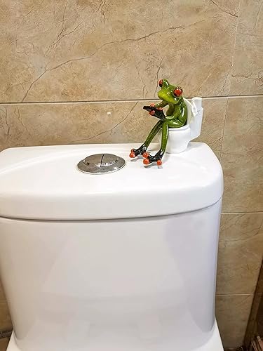 Miniatura 35 de VVGIFTS Figuras de rana decorativa divertida y bonita para manualidades, estatua de escultura de rana de resina para el hogar, oficina, escritorio