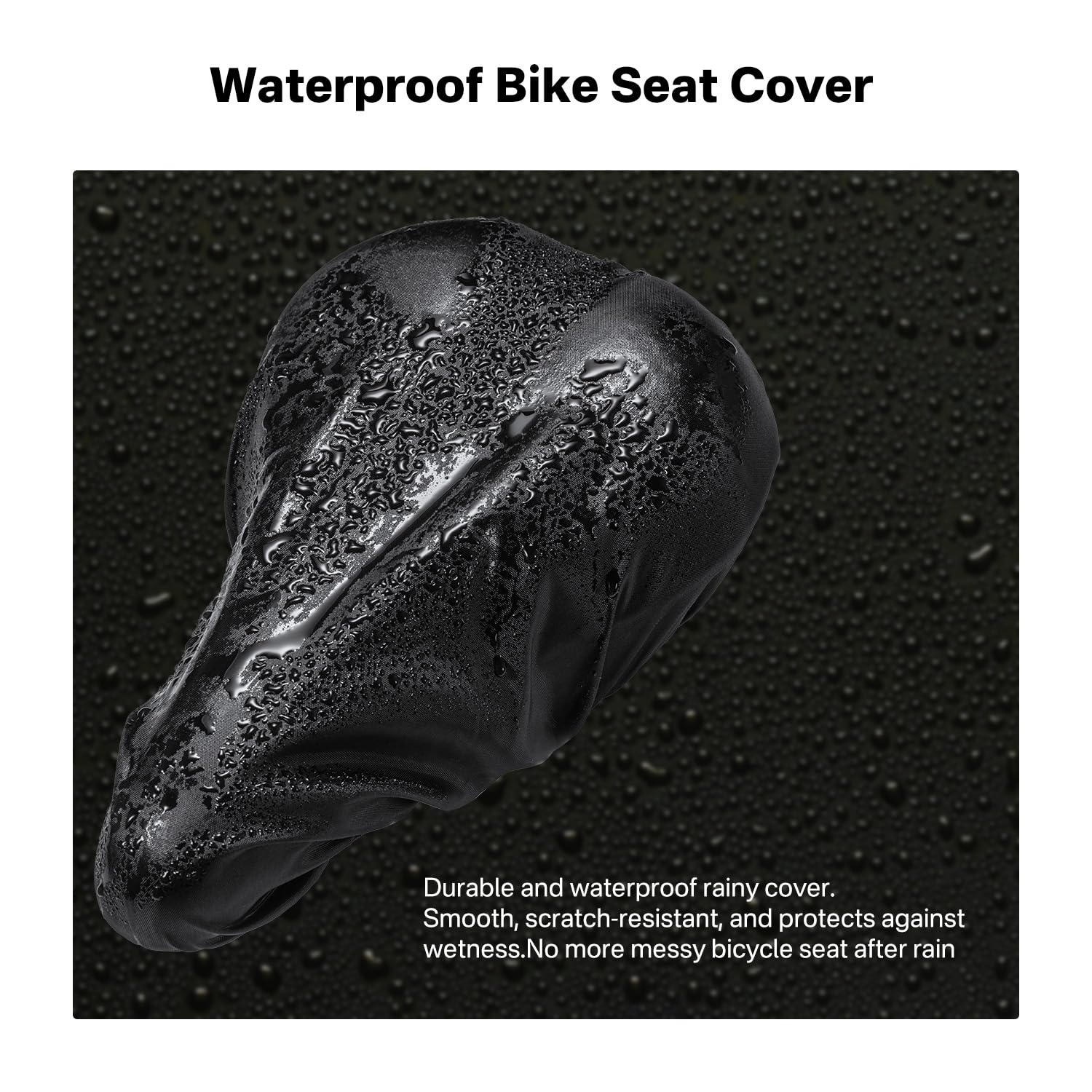 YOUNGDO Fahrradsattel Überzug, Ergonomischer Gel Sattelbezug, Fahrradsitz Polsterung, Weich und Bequem, mit Regenschutz, für Damen & Herren