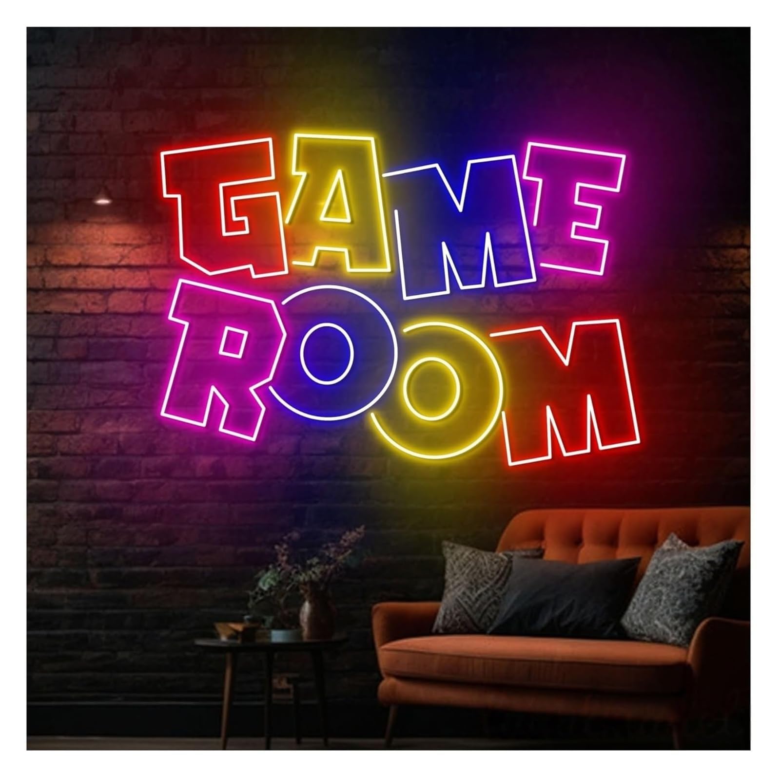 lampe au néon Enseigne lumineuse néon pour salle de jeux, décoration pour maison joueur, devanture magasin, 58 cm