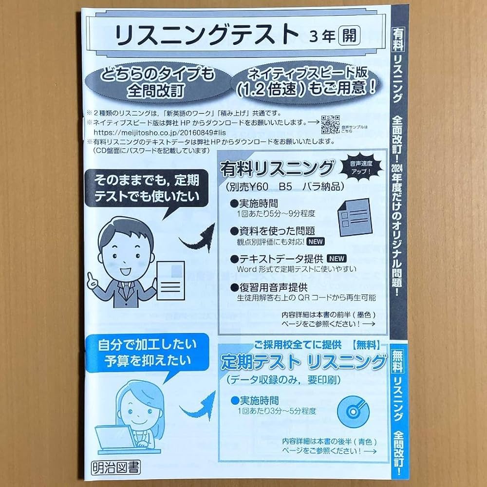 Amazon.co.jp: 2024年度版 リスニングテスト3年 新英語のワーク