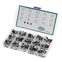 Vista 1 de PATIKIL PNP NPN Power Transistor Surtido Kit, 600pcs 15 Tipos 3 Pin Componente Electrónico para Aplicaciones de Conmutación de Uso General
