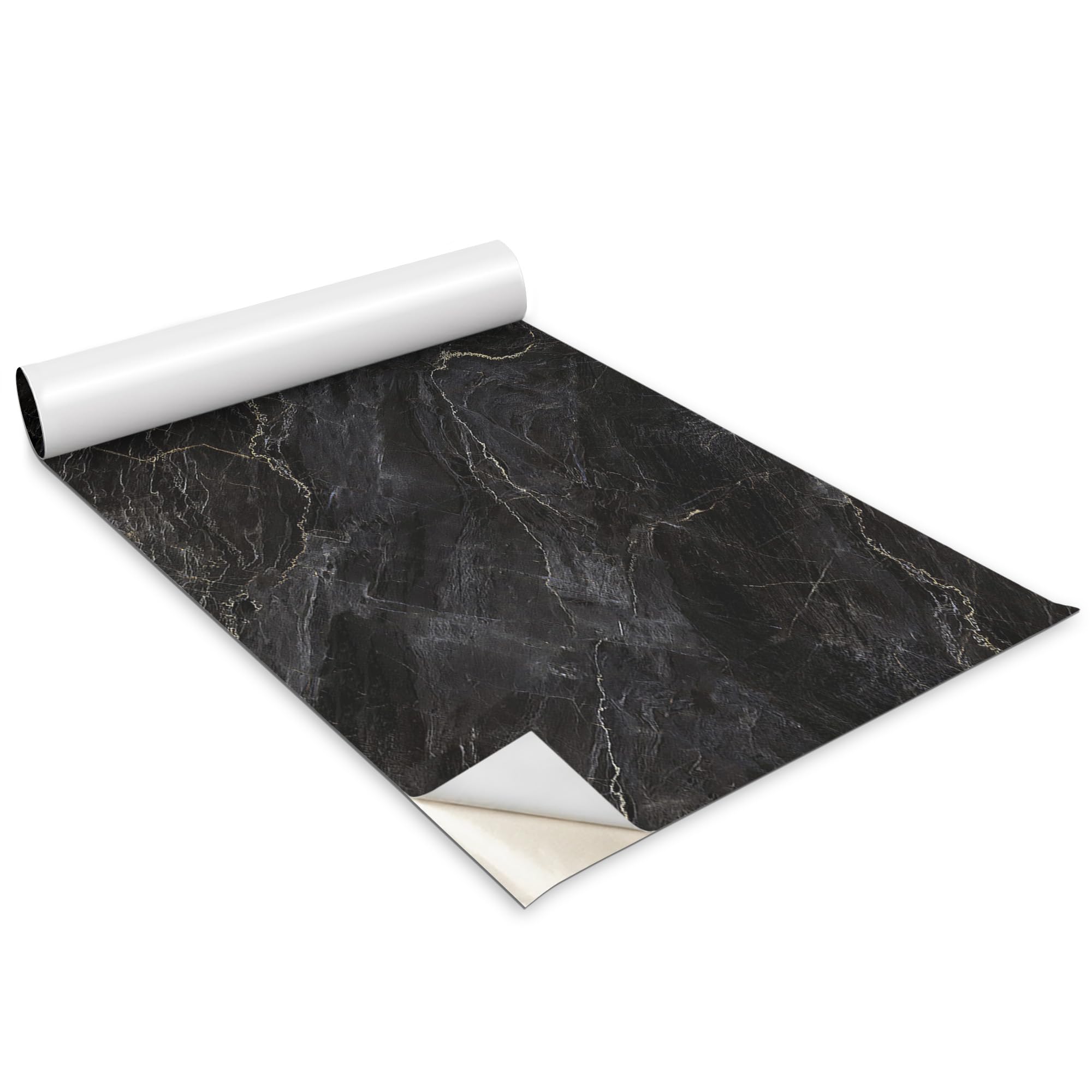 Pegatinas para muebles de cocina lavables y adhesivo mármol oscuro mate