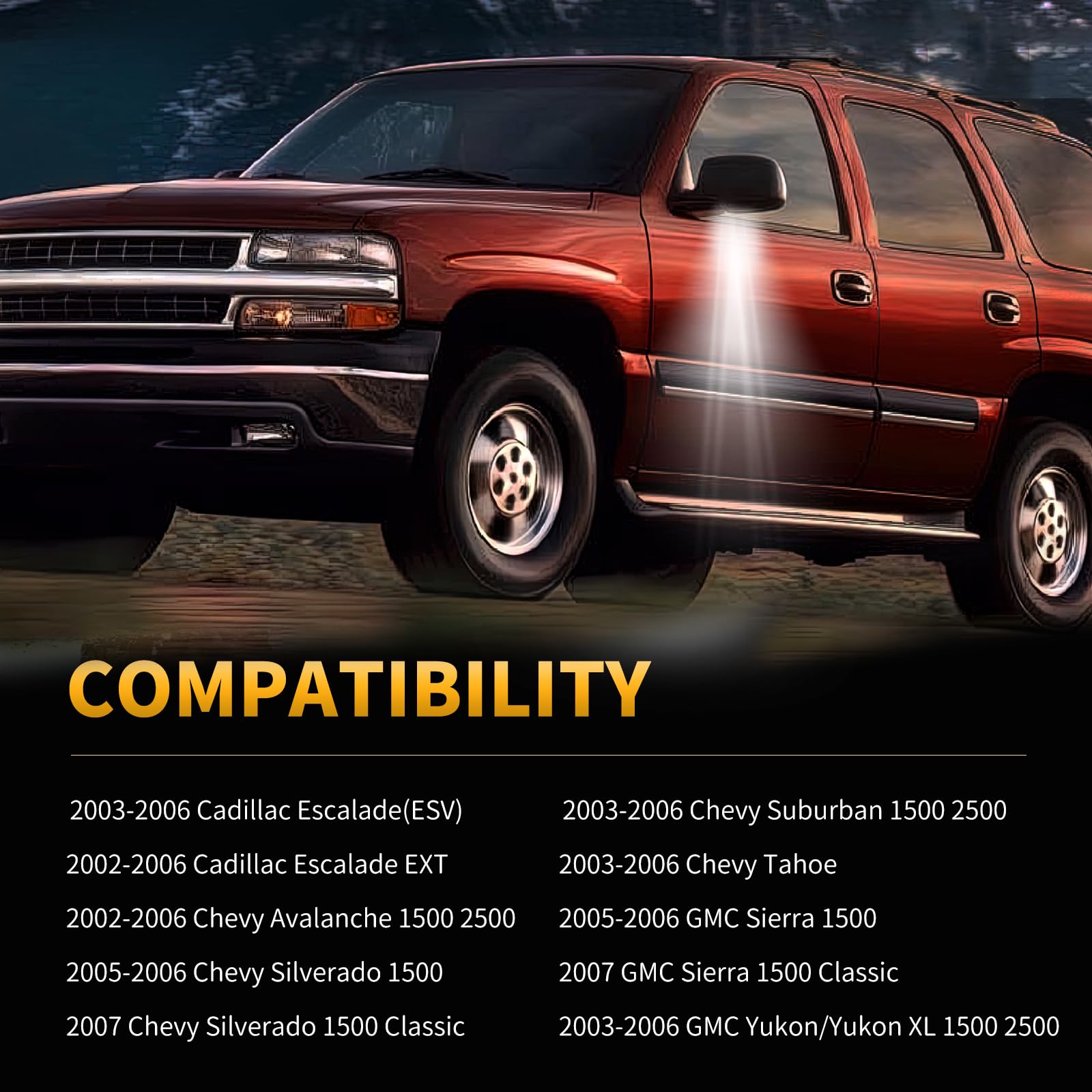 エスカレード/アバランチ/タホ/サバーバン/GMC/ドアミラーレンズセットOR O2センサー 4本 1台分 セット・07 サバーバン タホ エスカレード