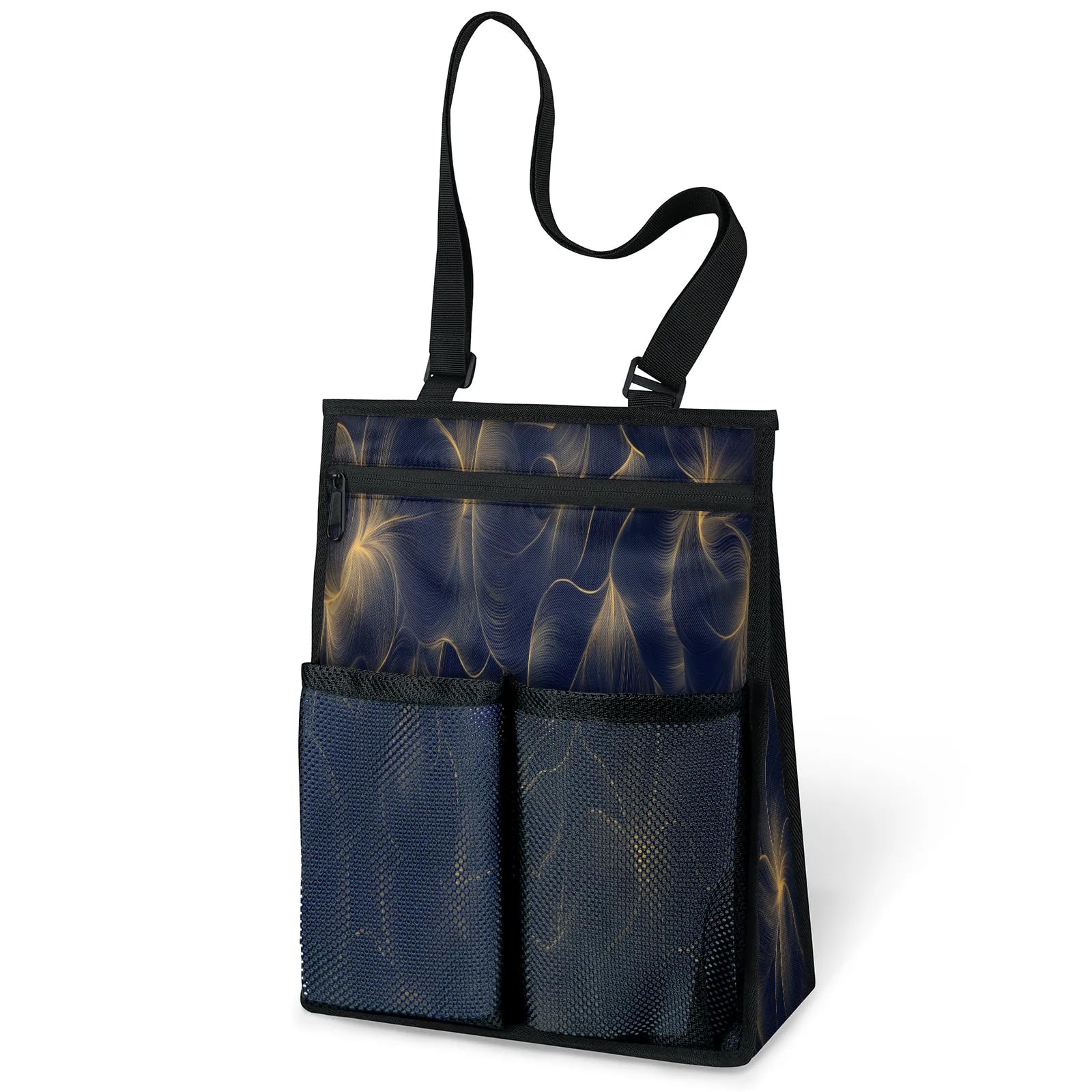Ourtheme Art Abstract Design Portable Shower Bag for Travel Gym Camp Beach Tote Shower Caddy Bags Hanging Toiletry