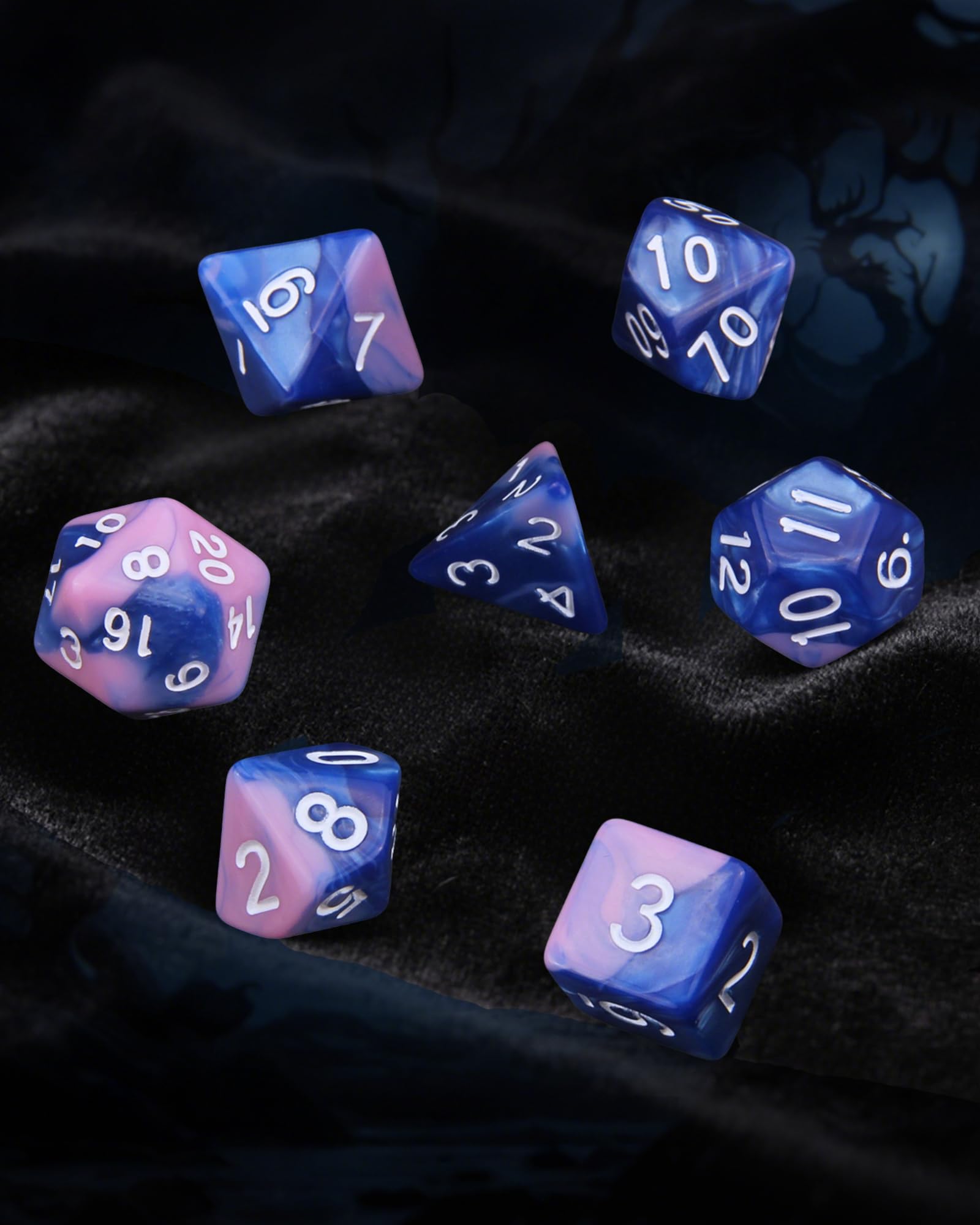 Jeu de Dés Polyédriques 42 Pièces 6 Sets Dés JDR D&D RPG MTG Jeux de Table avec Pochette