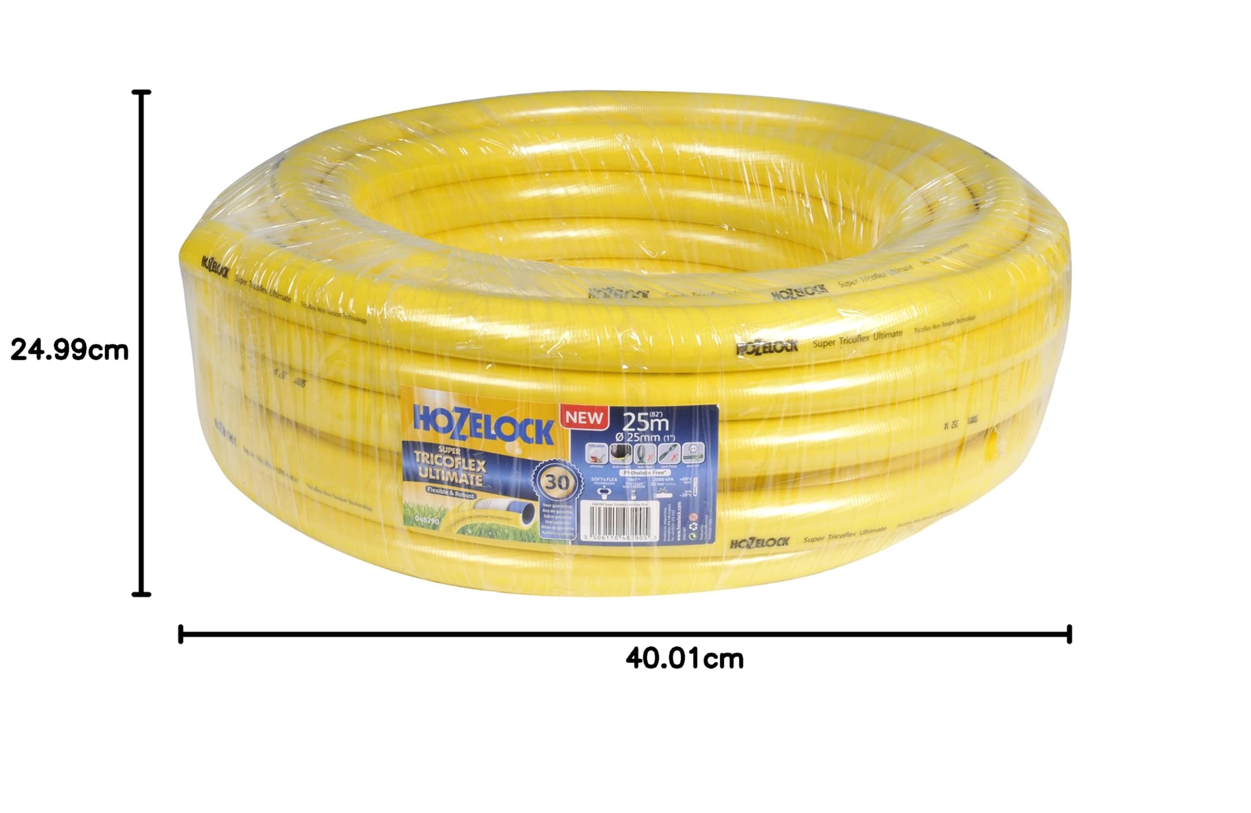 Hozelock - Manguera tricotada Súper Tricoflex Ultimate de 25 mm - 25 m