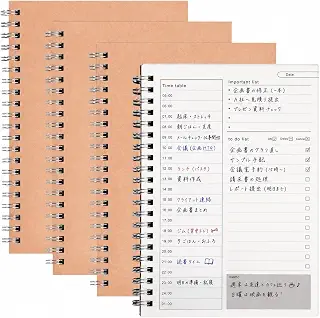 Anopono ToDoリスト ToDoノート タスクリスト やることリスト 時間管理 B6サイズ タスク管理 メモ帳 メモノート スケジュール帳 3冊セット