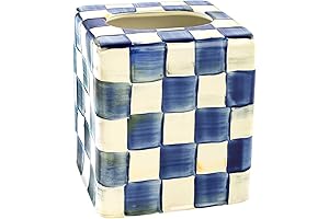 Vintage Tissue Box Cover - MacKenzie-Childs Royal Check