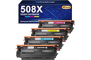 Premium Quality 4-Pack 508X Toner Cartridge Replacer for HP 508A 508X CF360X...