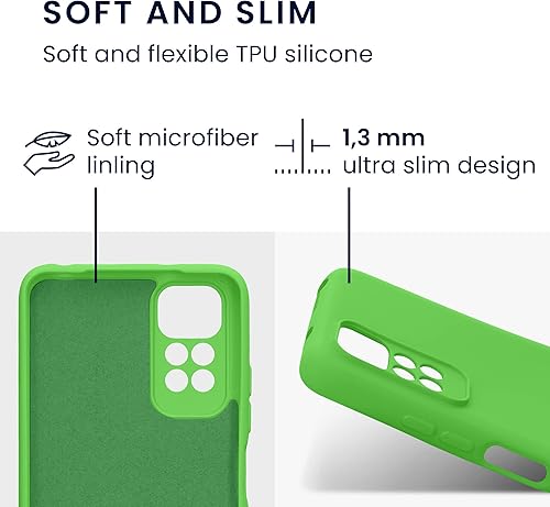 Miniatura 2 de kwmobile Funda compatible con Xiaomi Redmi Note 11  Note 11S - Funda protectora delgada de TPU con acabado mate suave - Blue Reef