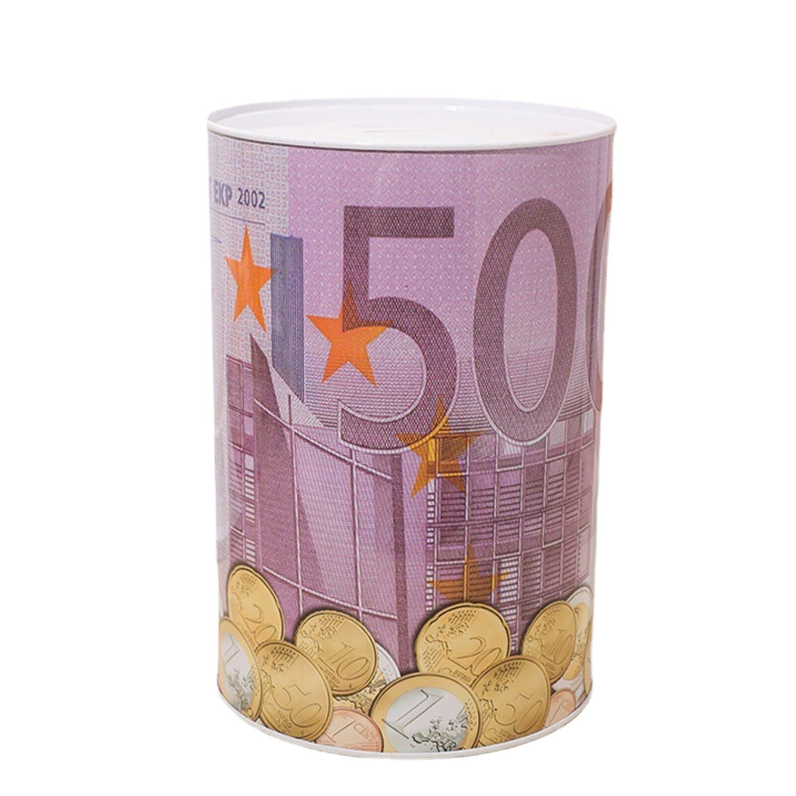Ailan Salvadanaio In Metallo A Forma Di Cassaforte Con Simbolo € - Scatola Portamonete Creativa Per Risparmiare Banconote, 11x7,5x7,5 Cm - 6