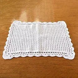 Sousplat retangular em crochê