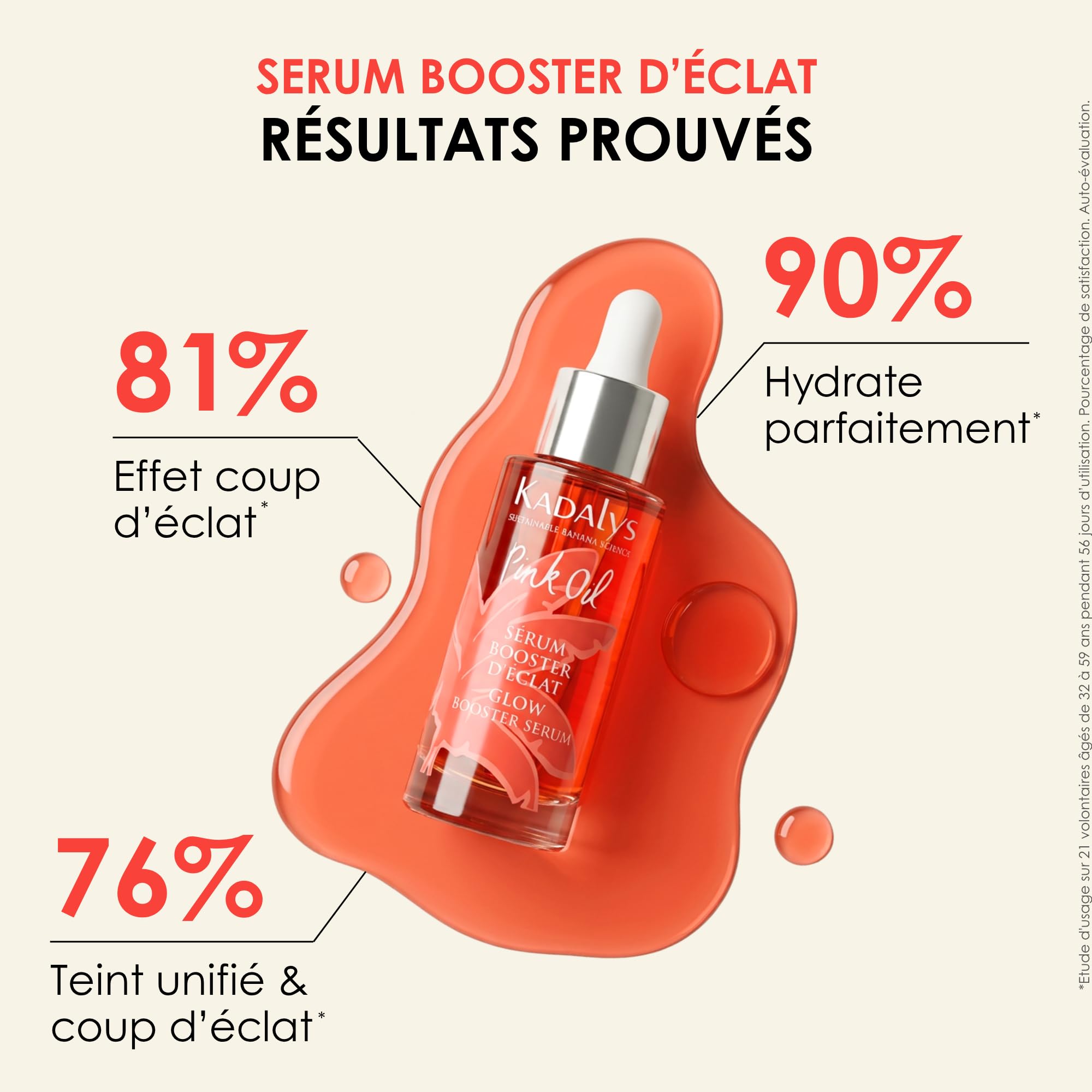 Sérum Booster d’Éclat Pink Oil certifié BIO – Sérum Visage Éclat Anti-Taches – Pink Oil Banane Rose & Gingembre, Fabriqué en France 30 ml
