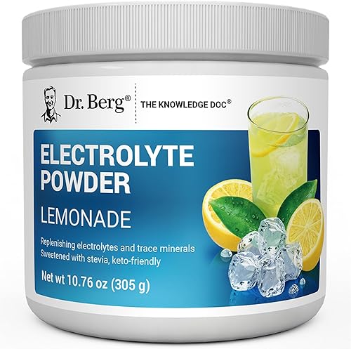 Dr Bergs - Polvo de electrolitos keto originales 50 porciones cero ingredientes artificiales polvo de electrolitos sin azúcar sin maltodextrina