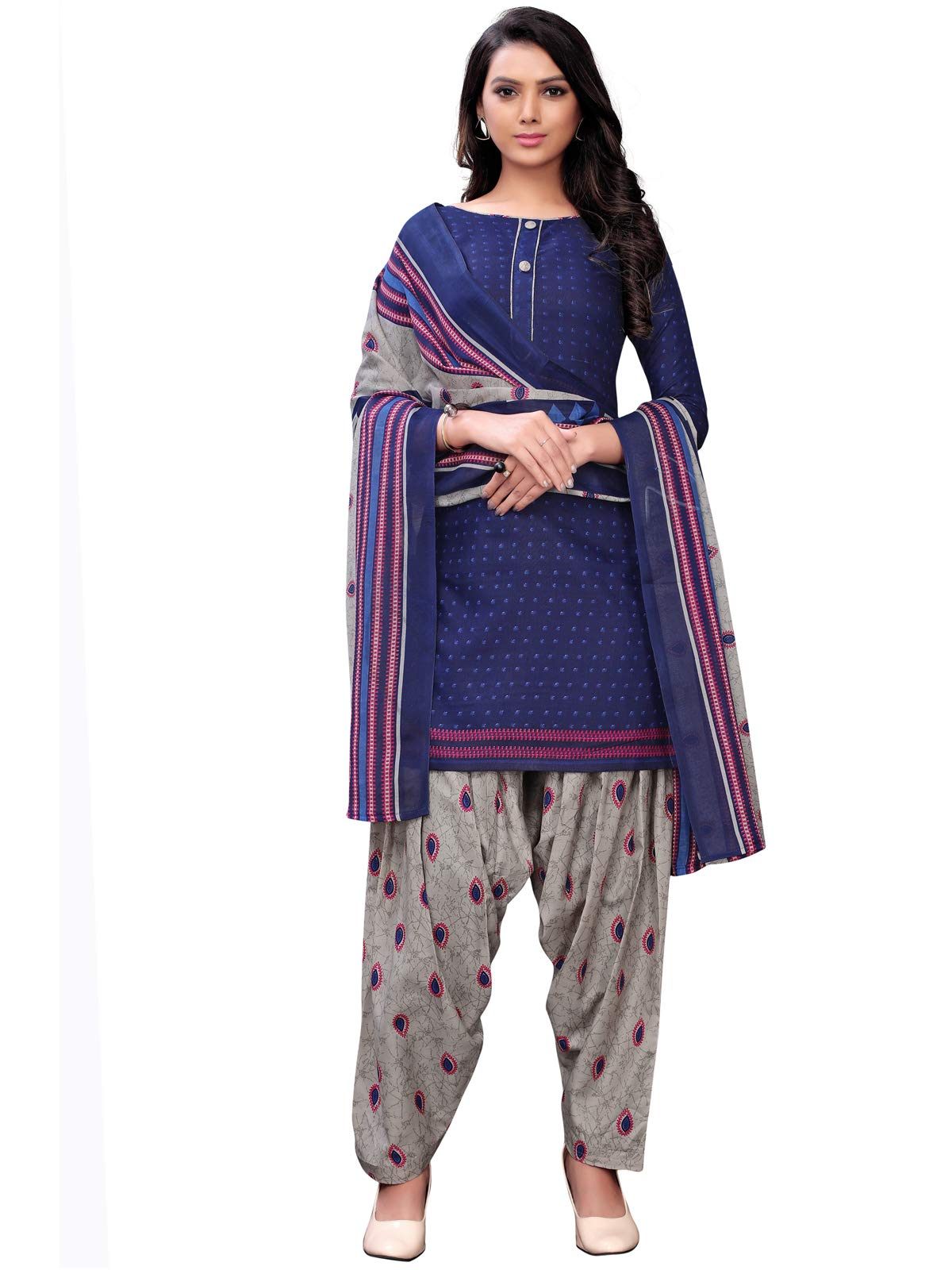 Mirraw Unstitched Salwar Suit/Kameez Dress Material With Dupatta For Women's & Girl's - For All Occasion
