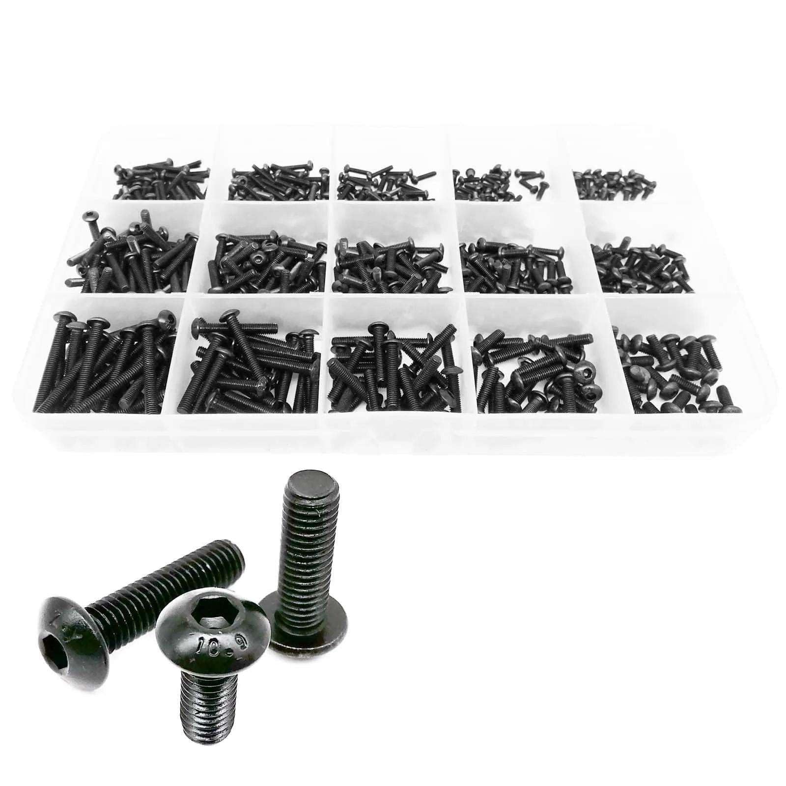 M1.6 M2 M2.5 M3 M4 M5 Negro Grado 10.9 Acero Hexagonal Hexágono Socket Botón Tornillo Tornillo Tuerca