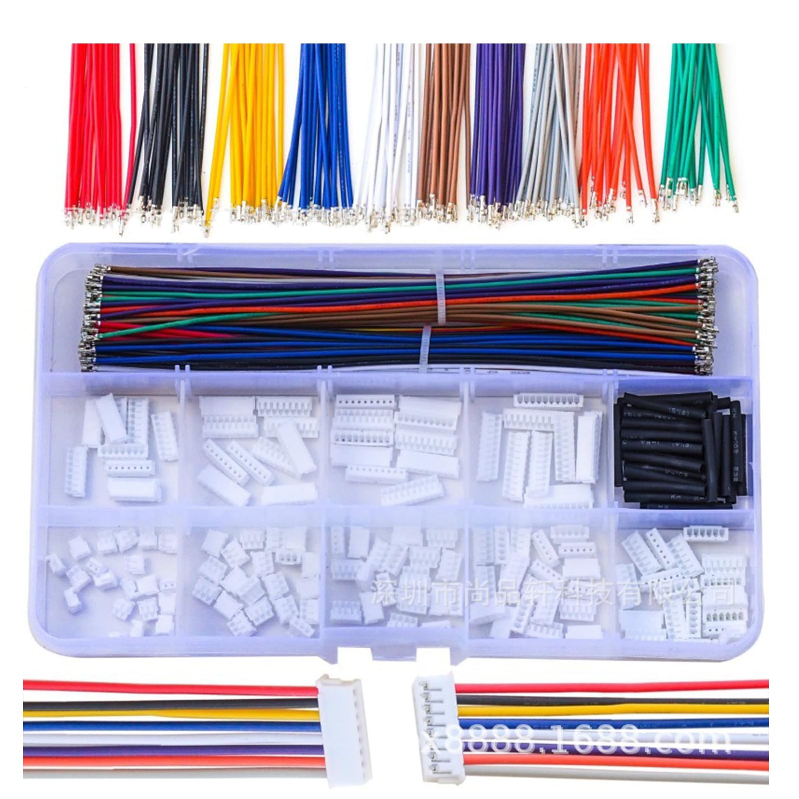 LeHang Kit de connecteur JST ZH 1,5 mm avec câble pré - serti 28awg, Pas de 1.5 mm 2/3 / 4/5 / 6/7 / 8/9 / 10 Broches logement JST Adaptateur