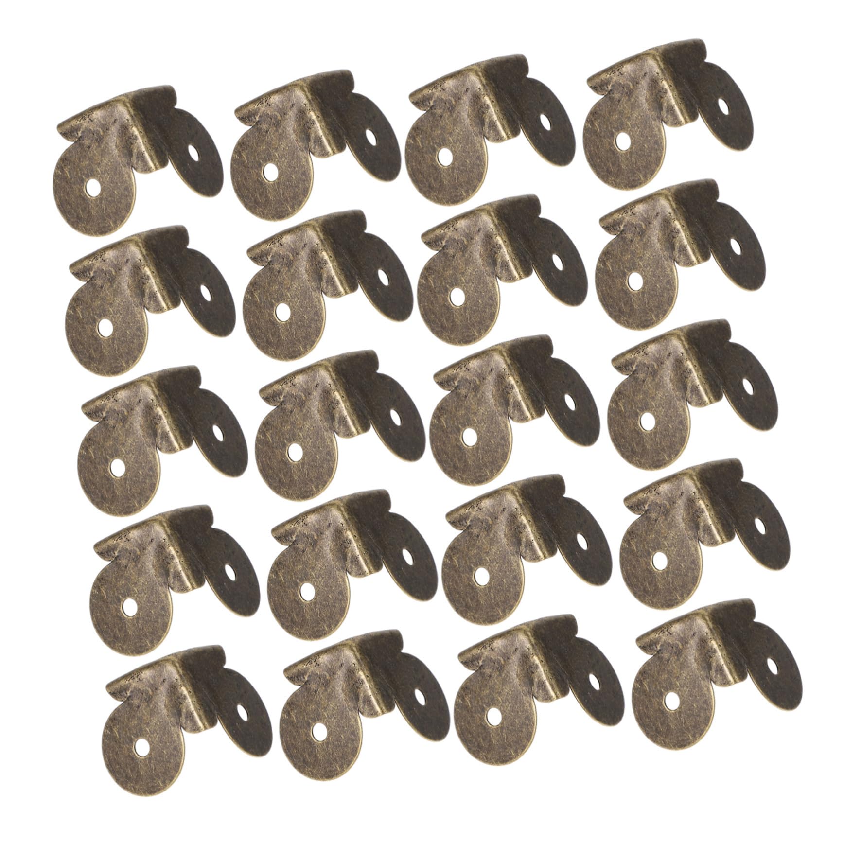 Ipetboom Guard 20pcs Iron Furniture Corner Bumpers Box Edge Protectors for Vintage Wooden Boxes