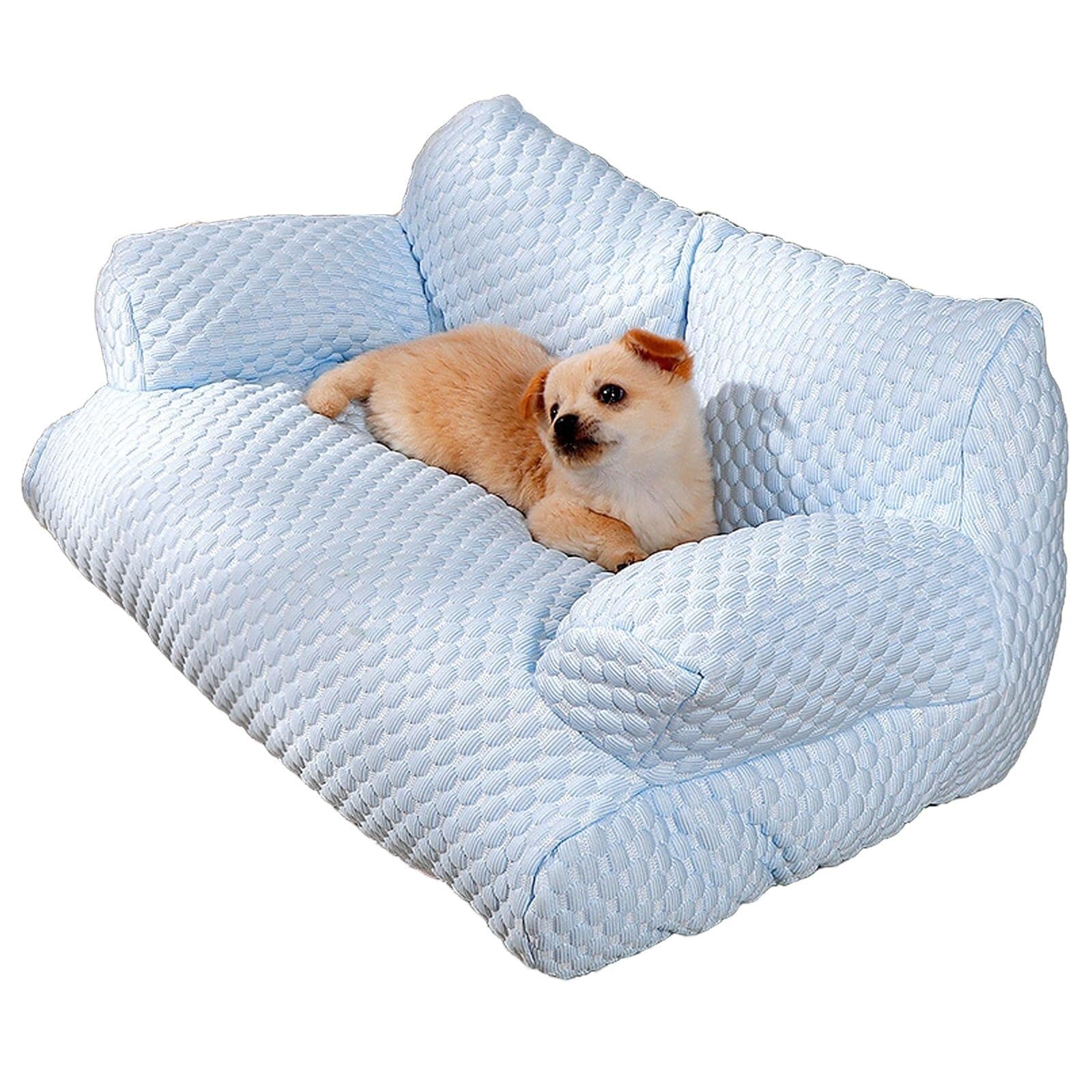 Cama refrescante de verano para perros, cama de seda fría para perros y gatos pequeños, medianos y grandes, transpirable, lavable, sofá de verano para mascotas con parte inferior
