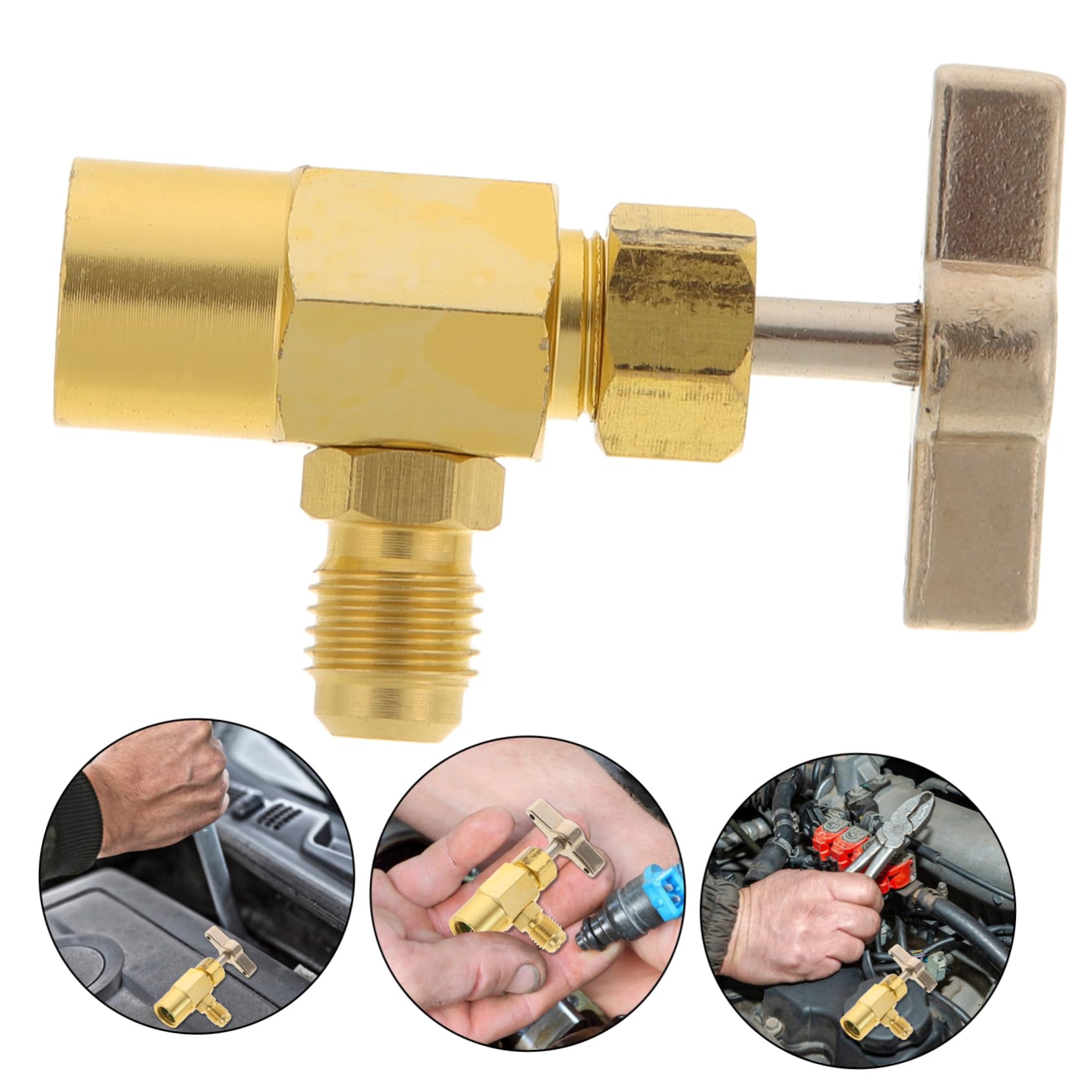 BUGUUYO Self-sealing Can Tap Opener Ergonomic Design for Refrigeration Hose Fitting Versatile Tool for Charge Hose Applications and Easy to Use Efficient Performance for Air