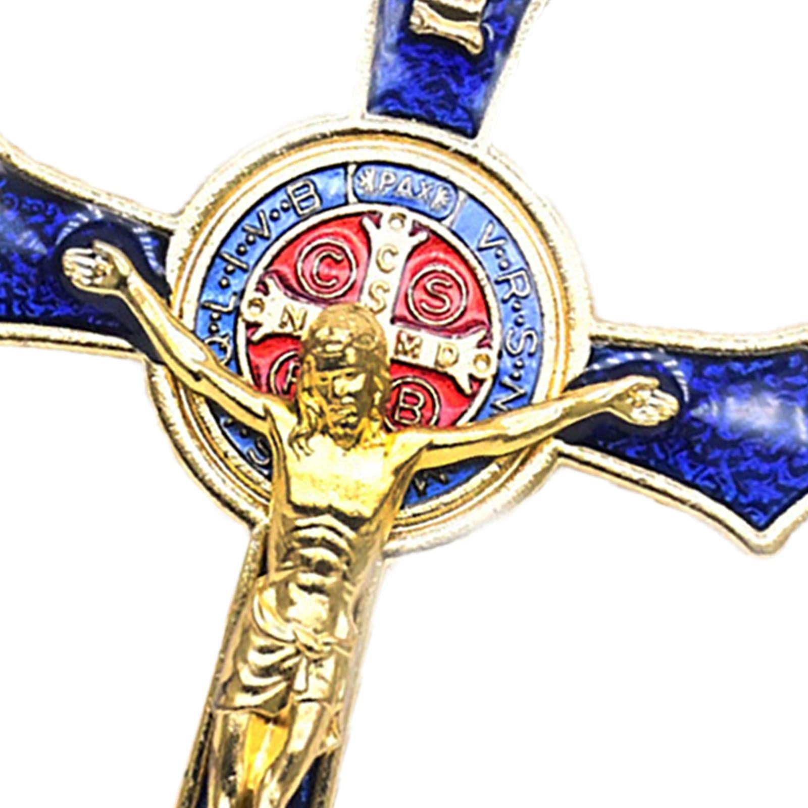 Amazon.co.jp: 3セット亜鉛合金壁十字架クロスイエス像置物家の装飾