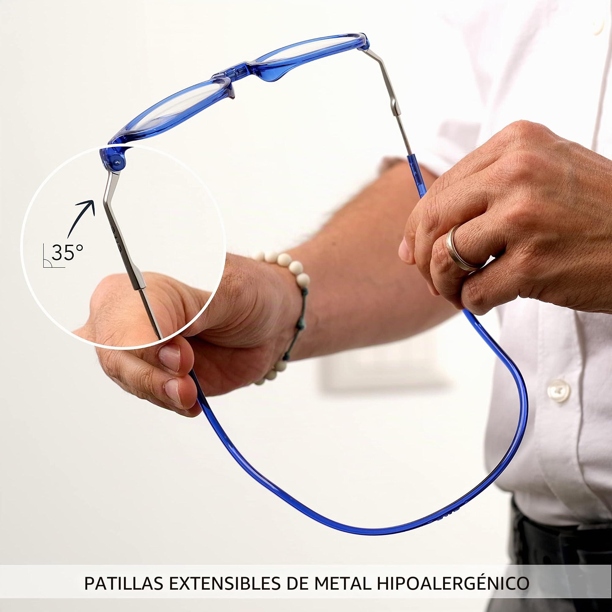 Gafas de lectura para hombre XL | Gafas de lectura con imán | Gafas de lectura en policarbonato | Gafas de presbicia flexibles