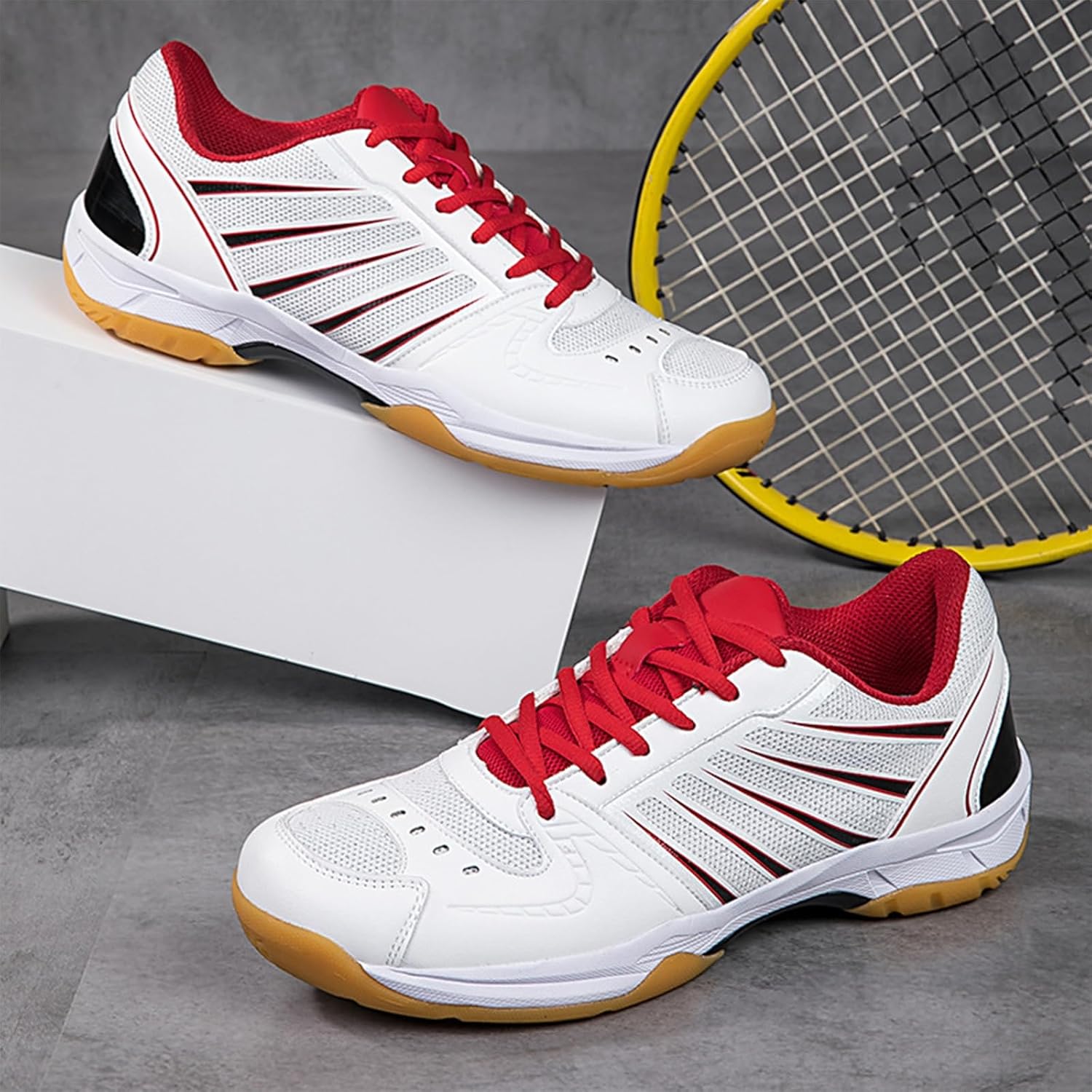 Pickleball Shoes for Mens Non Slip Comfort Badminton Tennis Athletic Shoe for Indoor Table Tennis Volleyball Sport