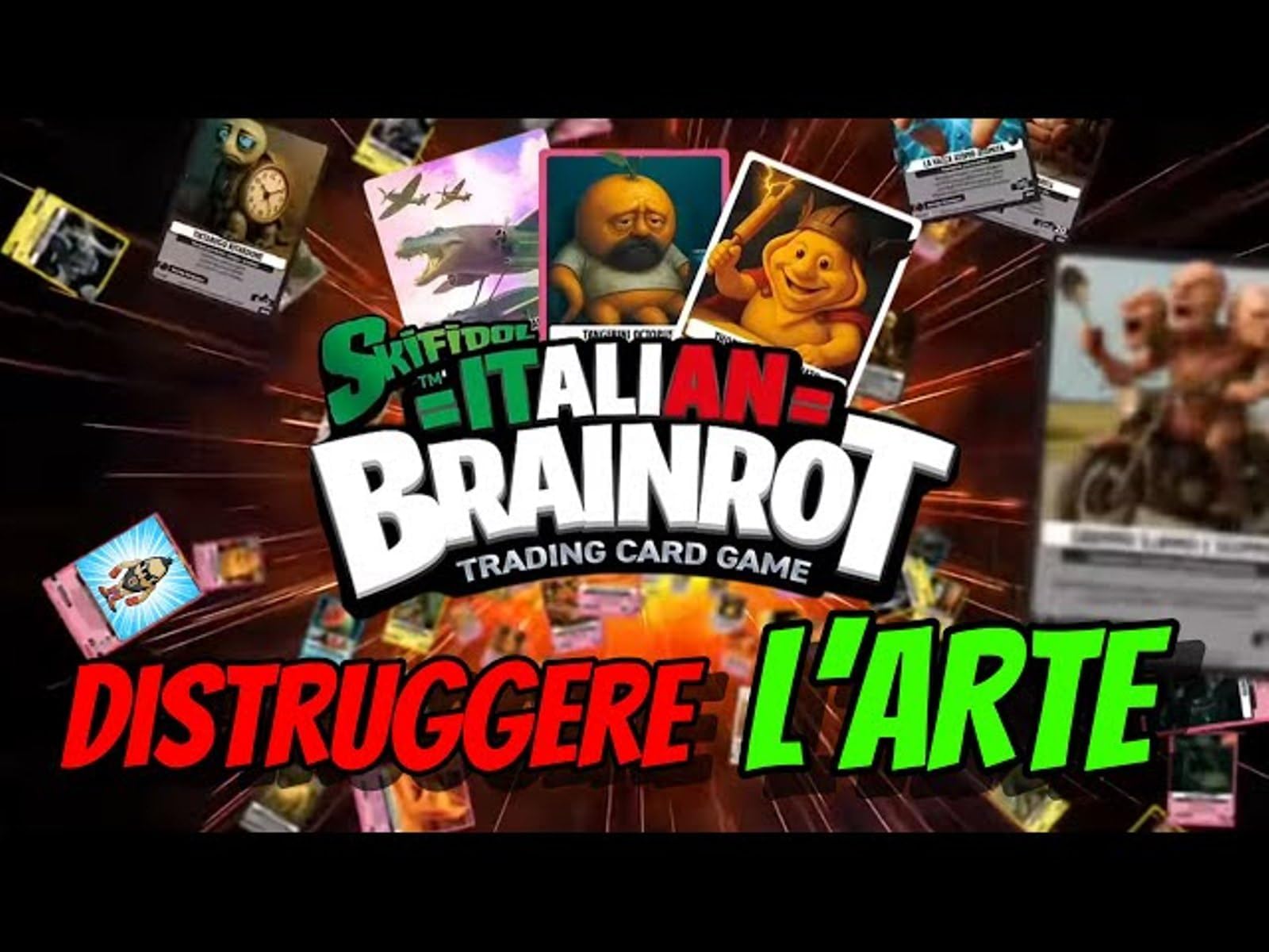 Album Skifidol Italian Brainrot mix Psichedelico - Trading Card Game - Gioco di carte collezionabile + box scatola 24 bustine card + portachiave fischietto