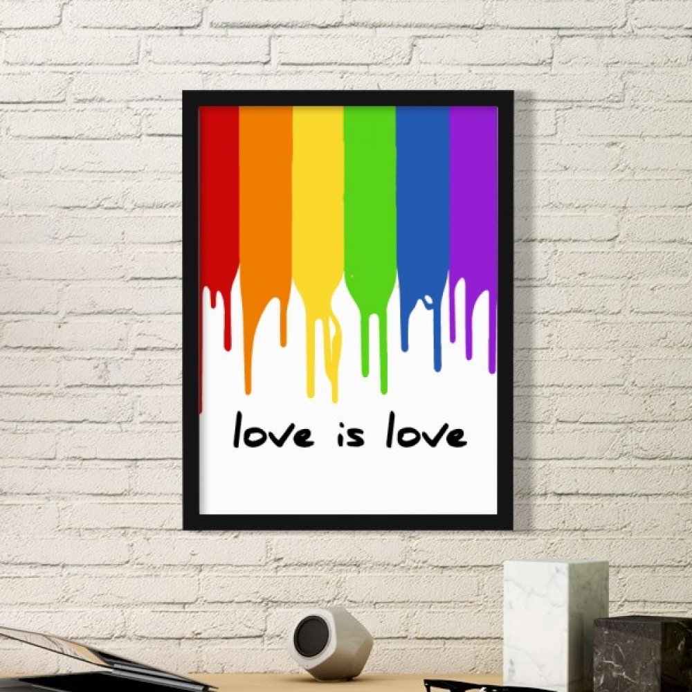 Art LGBT cadre photo arc-en-ciel l'amour est l'amour pour deco murale salon et cadeau