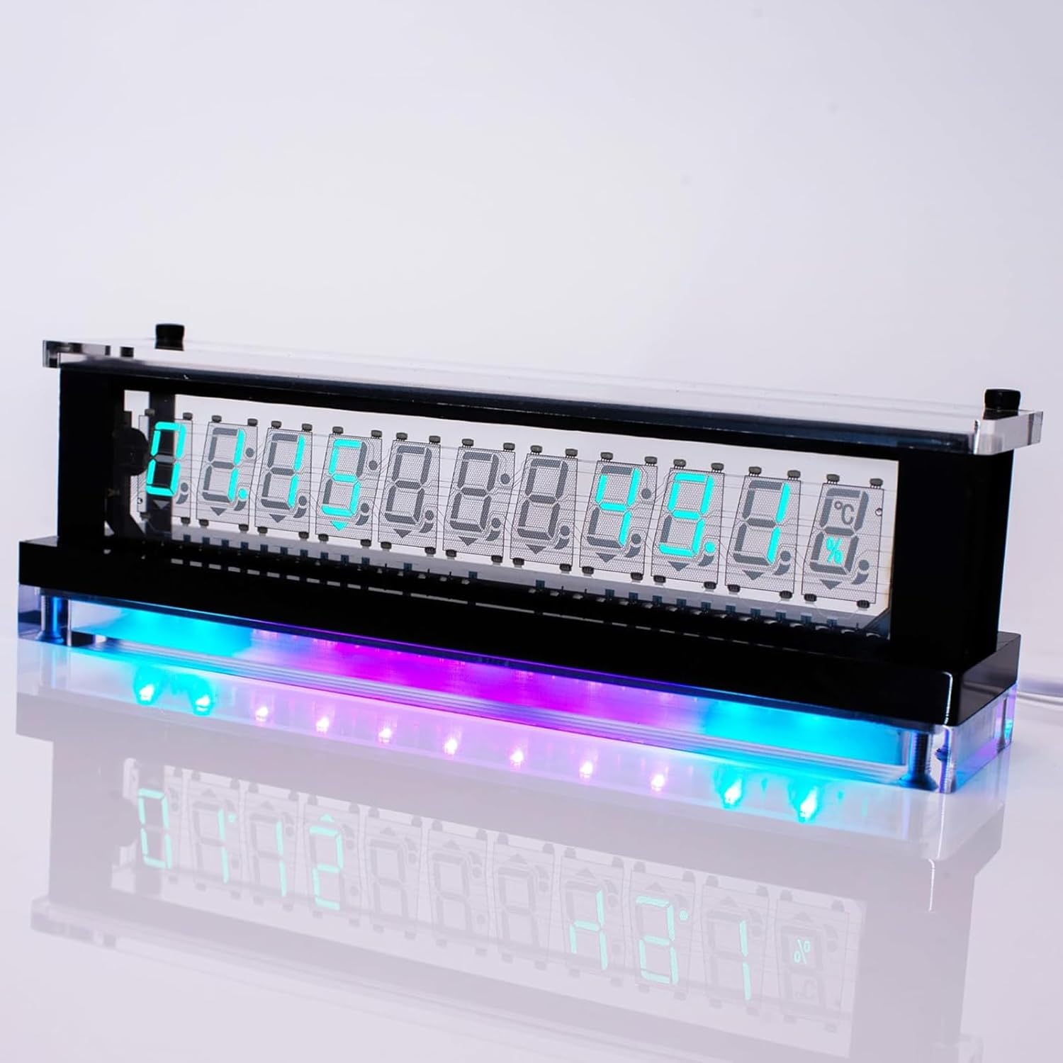 VFD Screen Digital Clock, Vacuum Display Clock, Multiple Display Modes, High Precision Timing