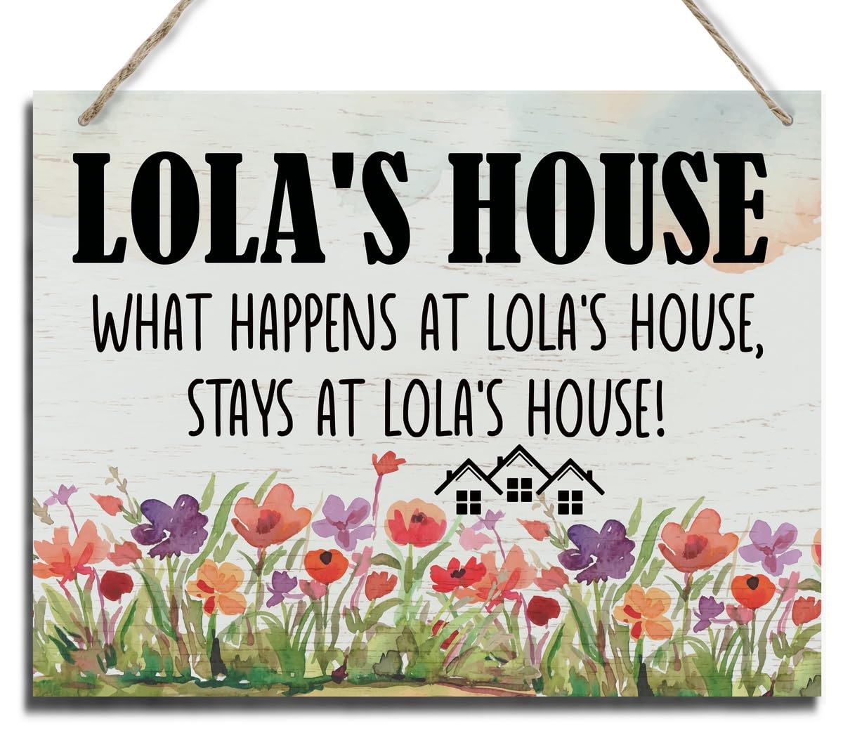 Rustic Sign, Mother's Day Gift, Grandma's Gift, Mom's Gift, Hanging Printed Wood Wall Art Sign Decor, Lola's House What Happens At Lola's House, Stays At Lola's House, Sign Gift for Grandma-image-26