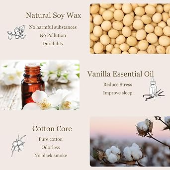 Lihome Happy Birthday Candle, Birthday Gifts for Women, Vanilla Soy Candles | Natural soy wax, vanilla scent, birthday decor, unique gift ideas for women, moms, sisters, best friends, teachers, coworkers