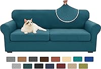 Vista 73 de XINEAGE - Fundas para sofá de 3 piezas, para sofá de 2 cojines extragrandes, funda súper elástica para sofá de 2 asientos, funda universal para sofá