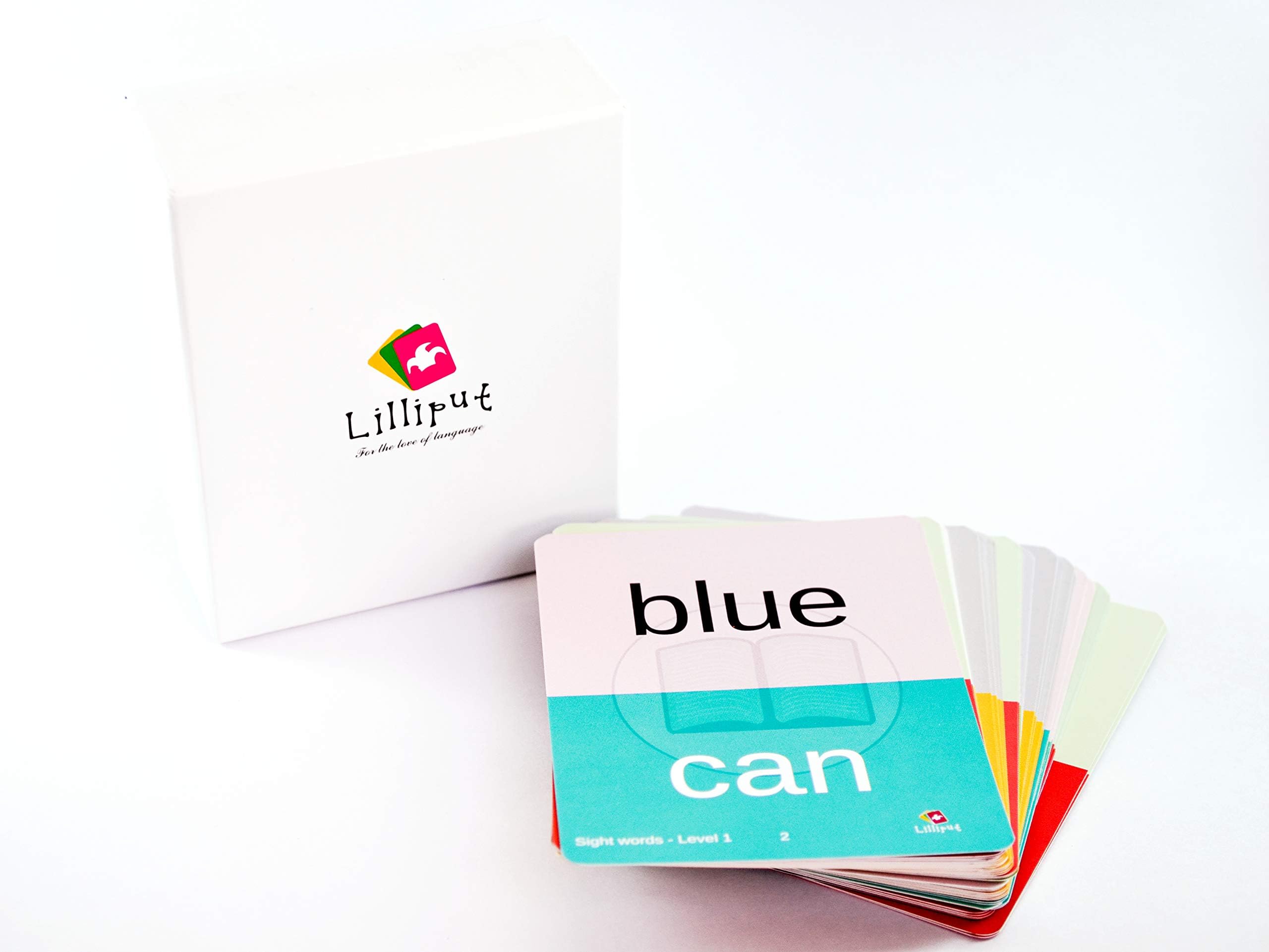 Kanaa Lilliput 6 Level Sight Words Flash Cards. 600+ Words: 325 Dolch Sight Words, 288 Must Know Words and Idioms, 6 Levels: Pre-K to Grade 4 Sight Word Flash Cards