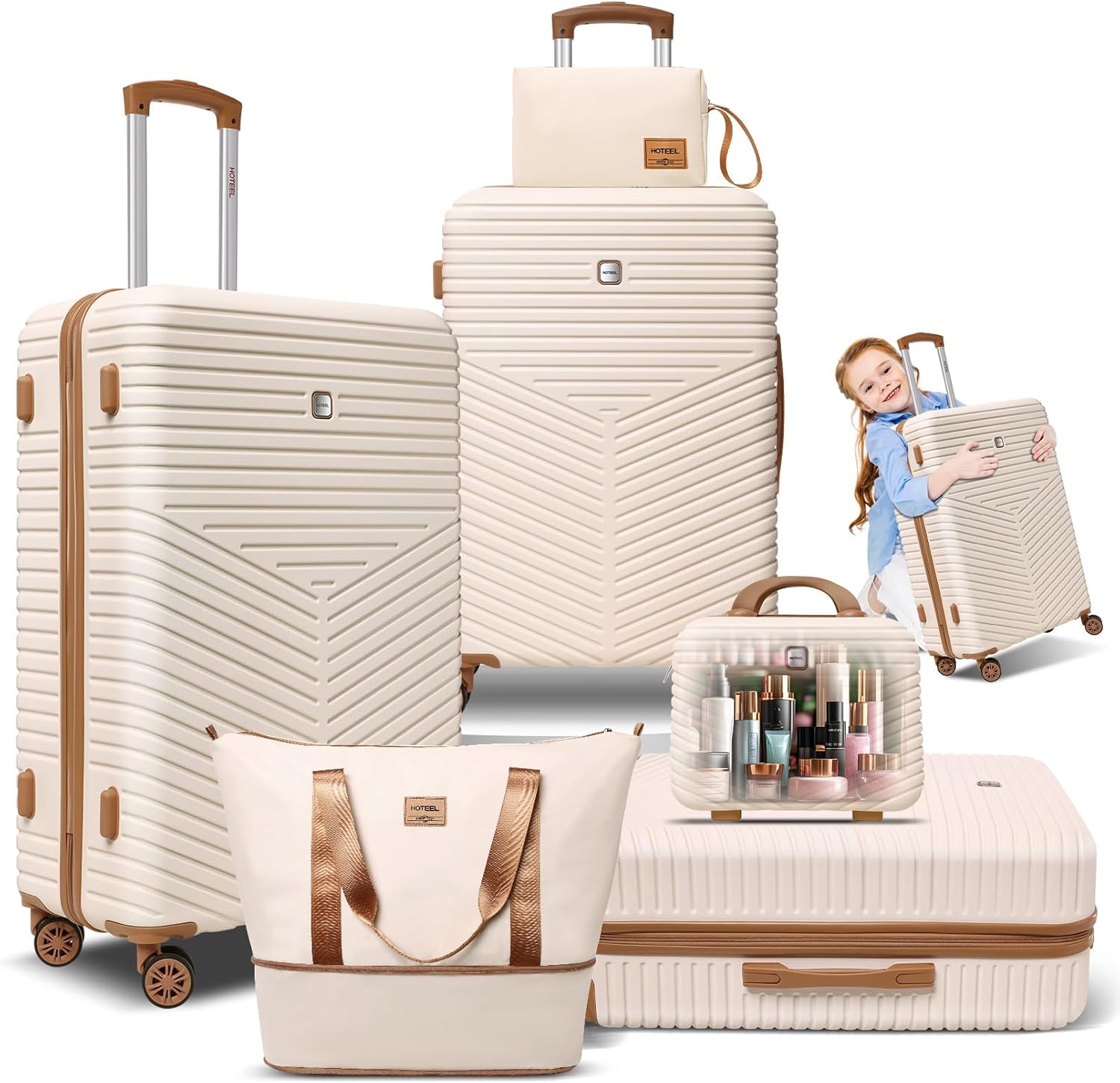 Hoteel 6 Piece Luggage Set with TSA Lock