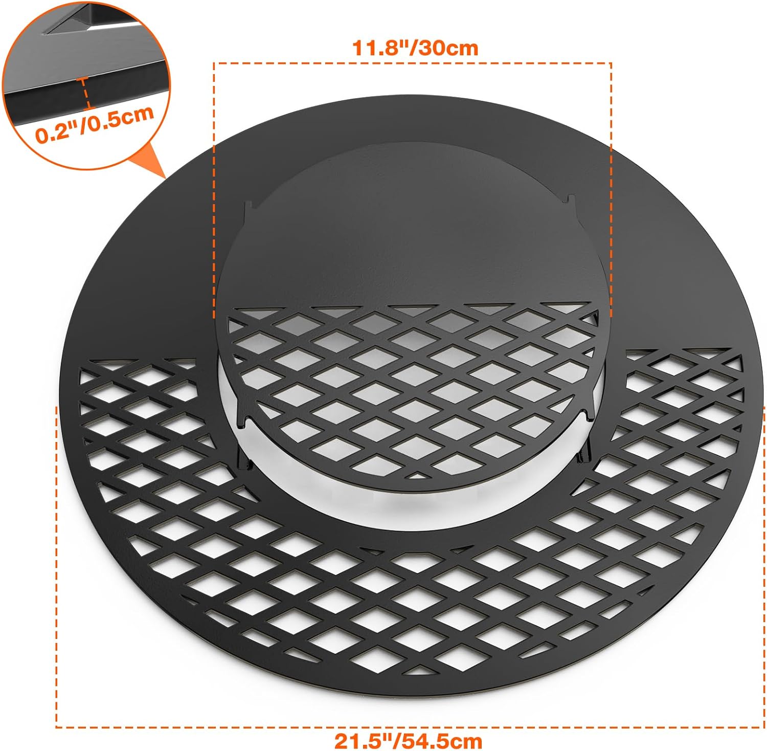 only fire BBQ Griddle and Grate Combo Kit for Weber 22 inch Kettle Charcoal Grills