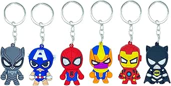 Amazon.com: HJIAYAN 6 pieces of interesting cartoon key chains,suitable ...