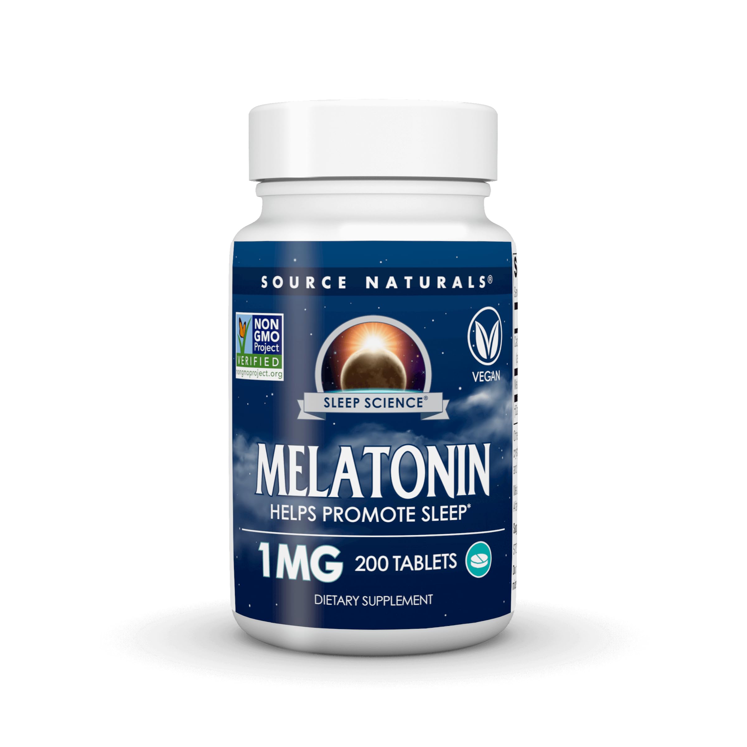 Source Naturals Melatonin, 1 mg, 200 Tabs