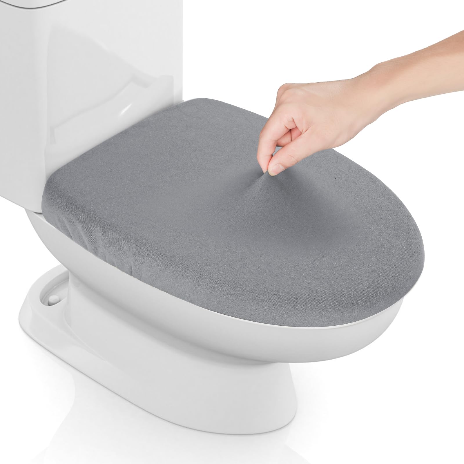 Kathyboom Toilettensitzbezug Aus Flanell - Weicher Delfin-Bezug Waschbar Für 44x38 Cm Sitze