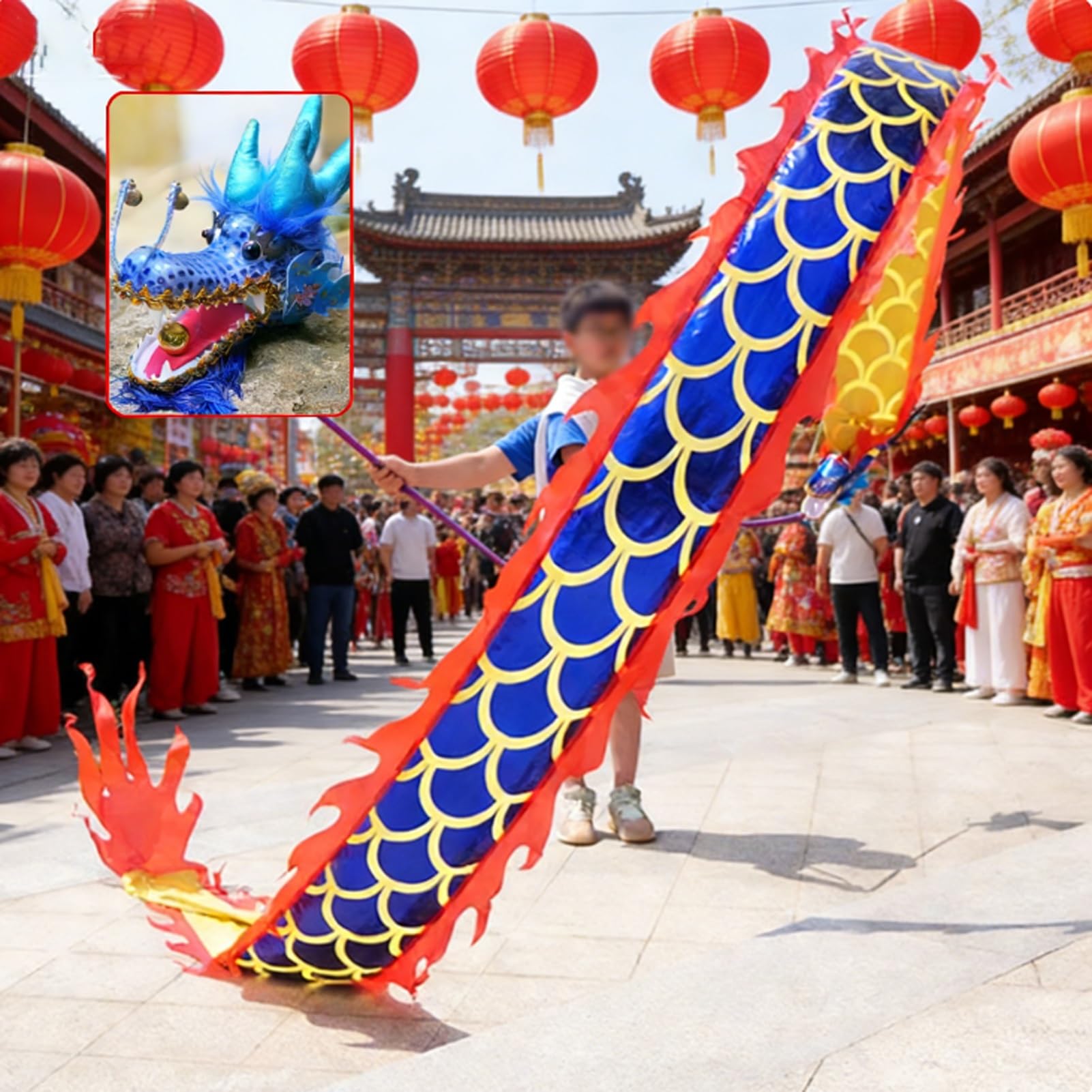 Danse du dragon facile pour débutant grâce au ruban 3D avec corde 0,5m
