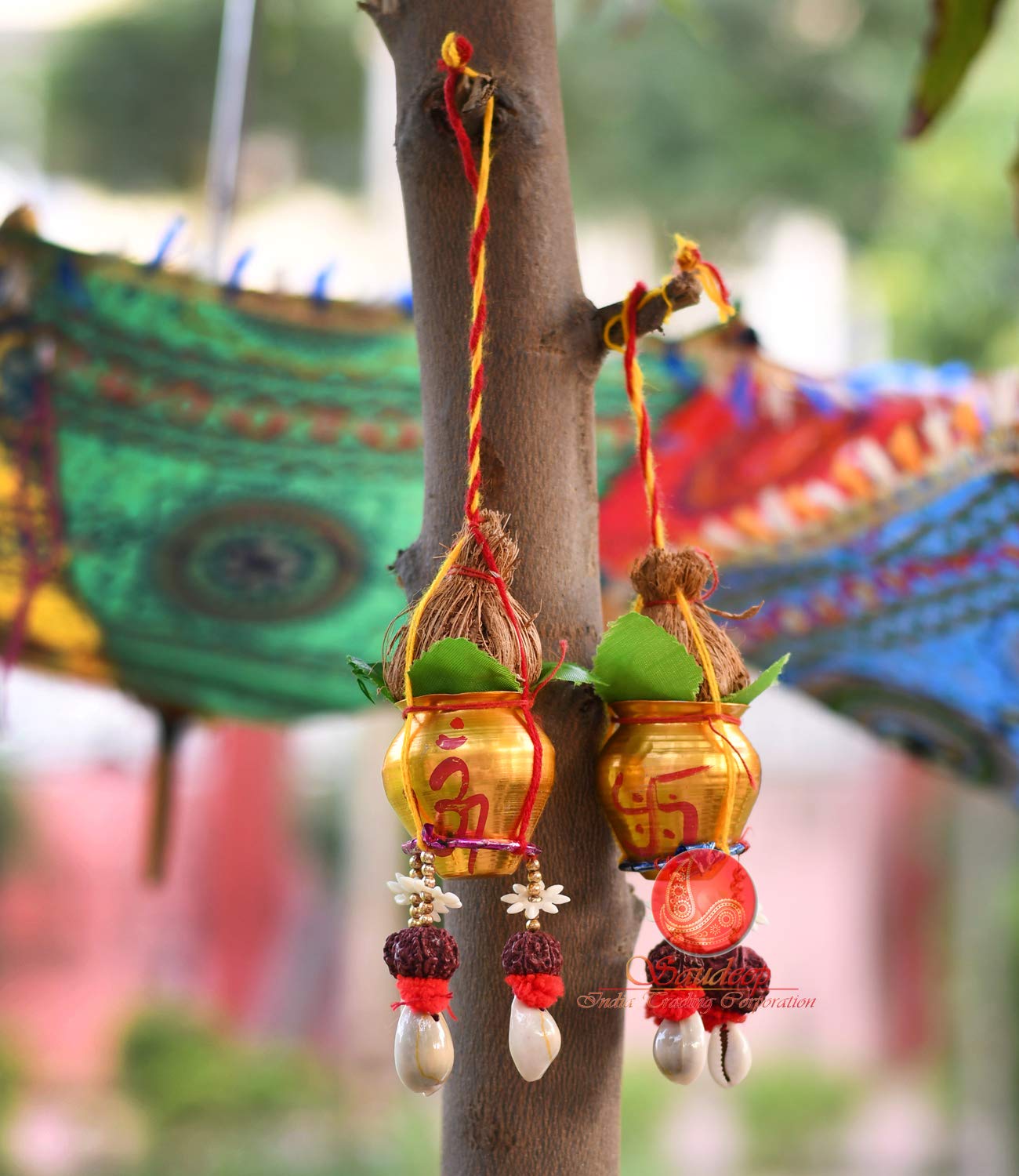 Buy Saudeep India Hanging Decorative Wall Kalash, for Vastu, Good Luck