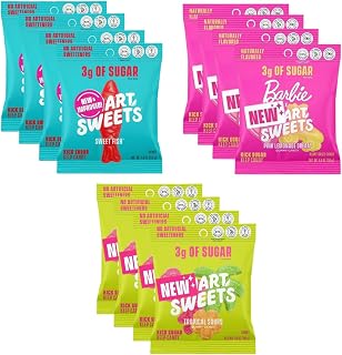 Healthy Sweet Snacks Assorted Variety Pack, Candy With Low Sugar & Calorie, Healthy Snacks For Kids & Adults - 1.8oz (12-Pack, 3-Flavor)