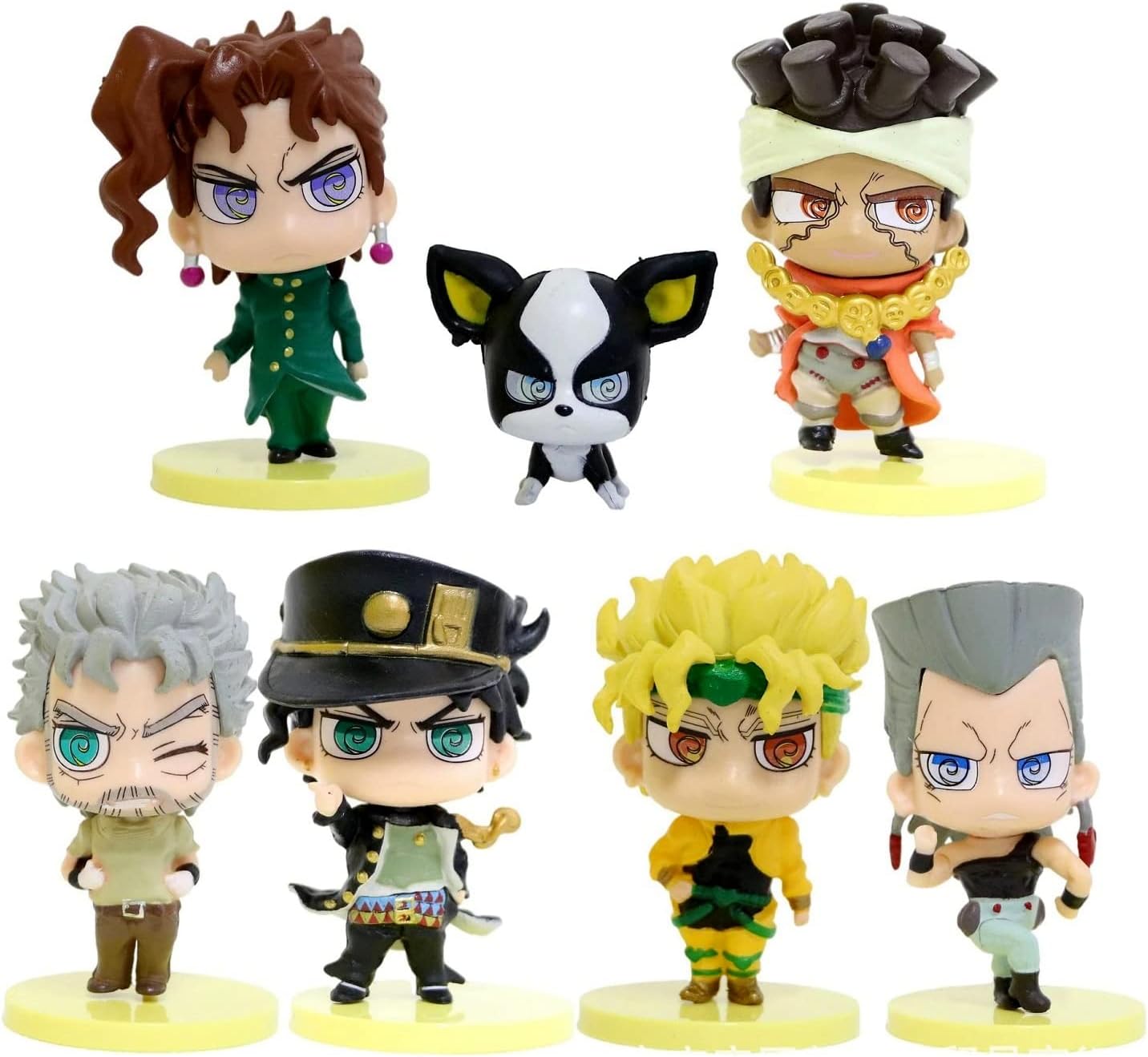 Trunkin Jojos Bizarre Adventure Set of 7 Action Figure PVC Anime Figure 7CM Toys Jonathan Joseph Kujo Jotaro Model Toys Collectibles