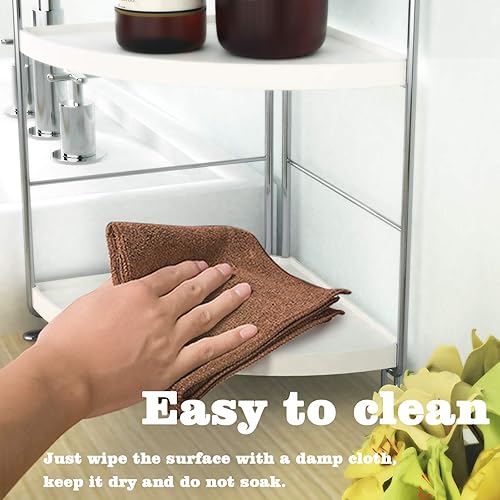 Miniatura 5 de Organizador de encimera de baño de 2 niveles, bandeja de tocador, almacenamiento de cosméticos y maquillaje, estante de pie para especias de cocina,