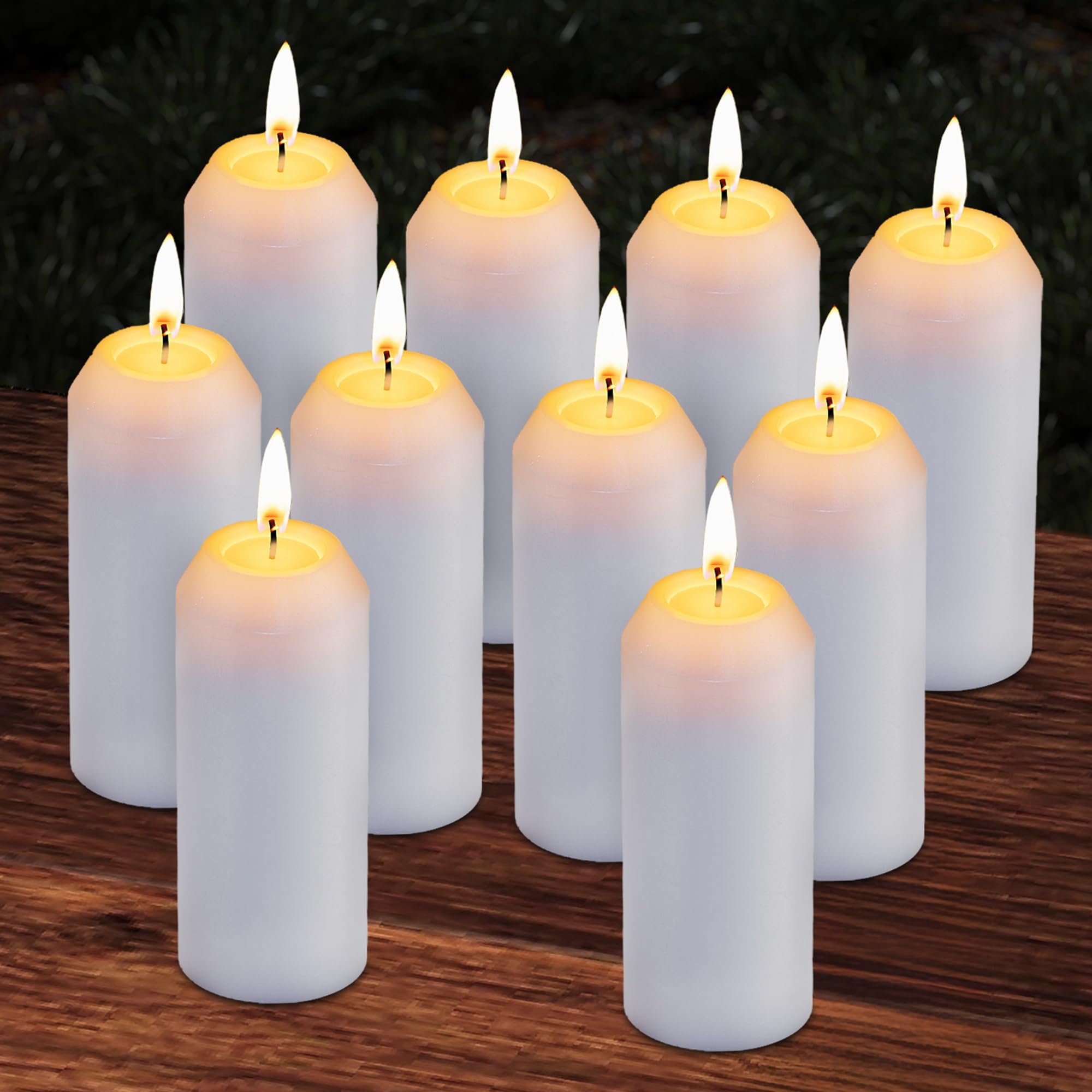 NOMFIX 10-Pack Emergency Candles, 15H Unscented